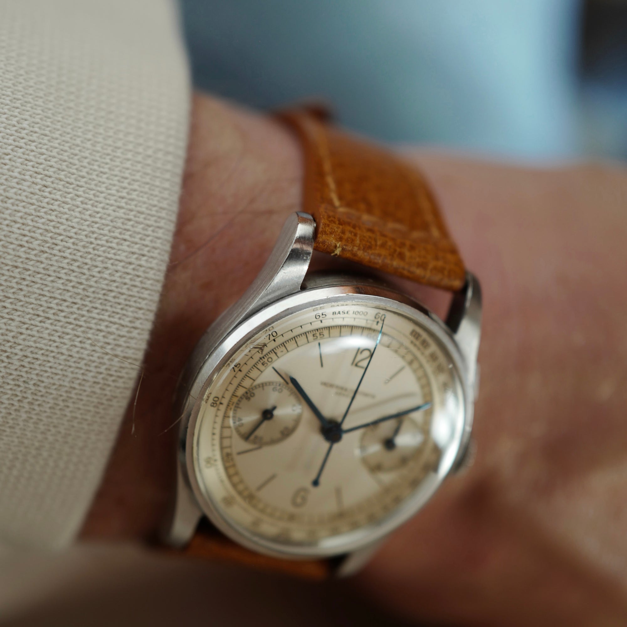 Vacheron Constantin Steel Chronograph Watch Ref. 4072, Circa 1943