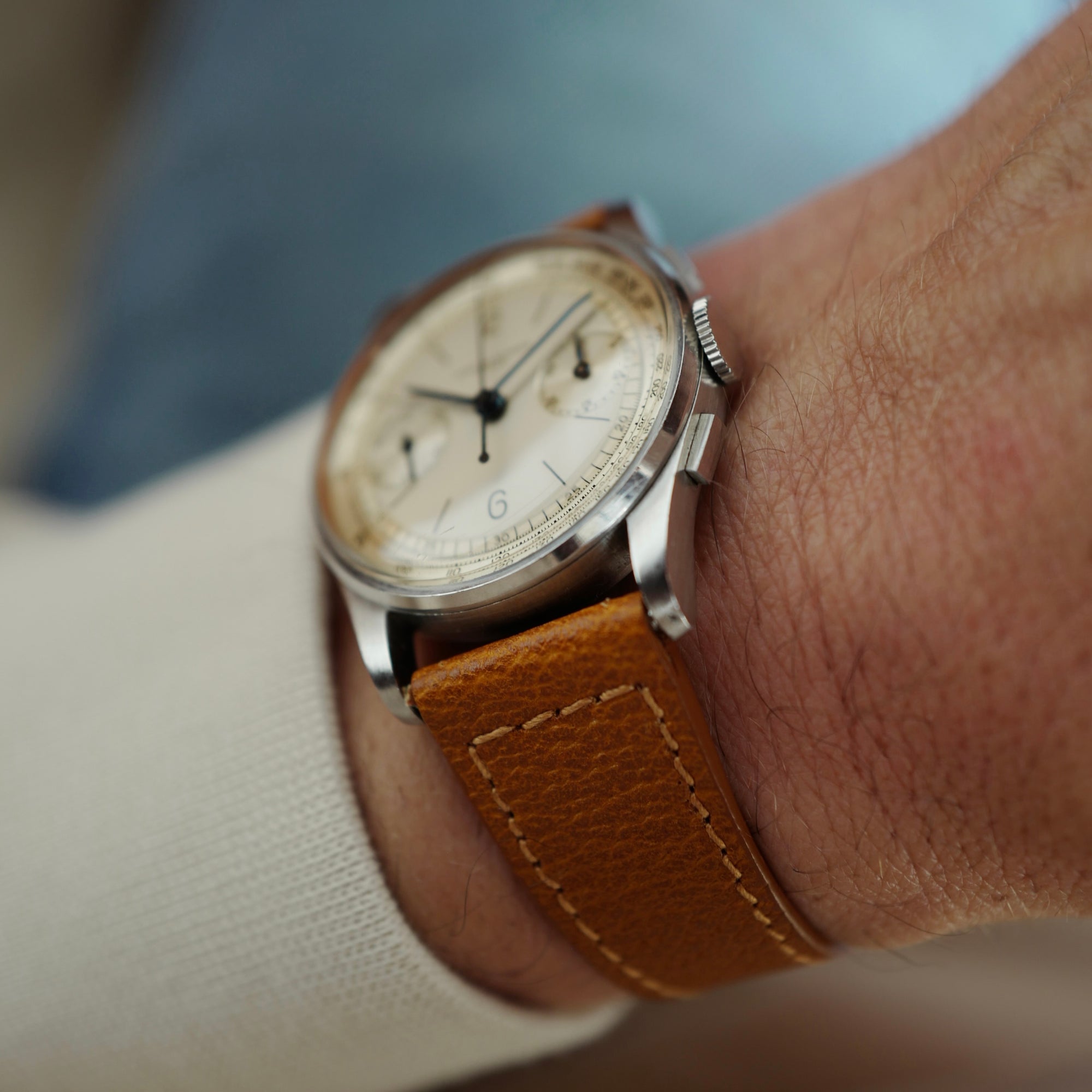 Vacheron Constantin Steel Chronograph Watch Ref. 4072, Circa 1943