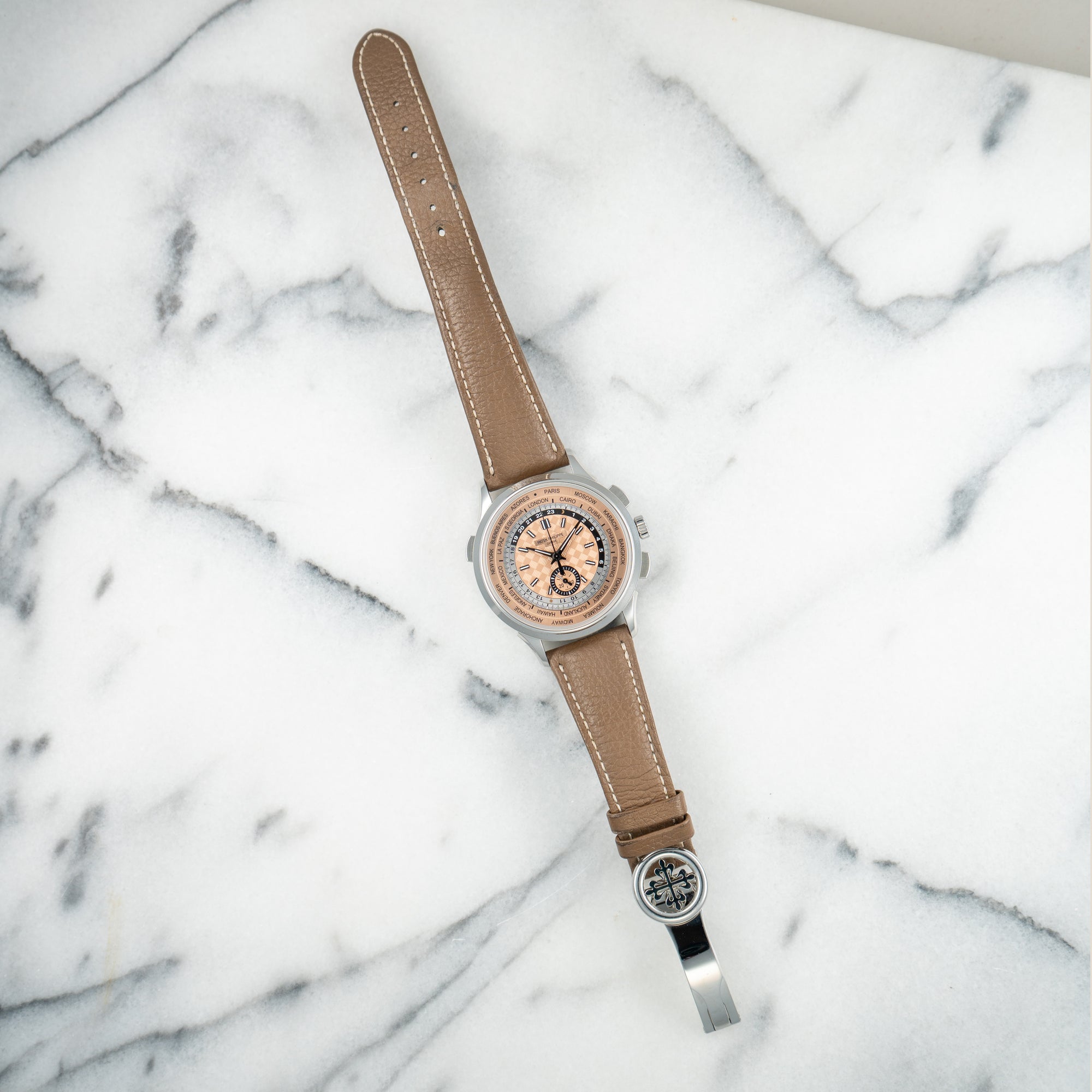 Patek Philippe World Time Flyback Chronograph Ref. 5935A-001 with Box and Papers (New Arrival)