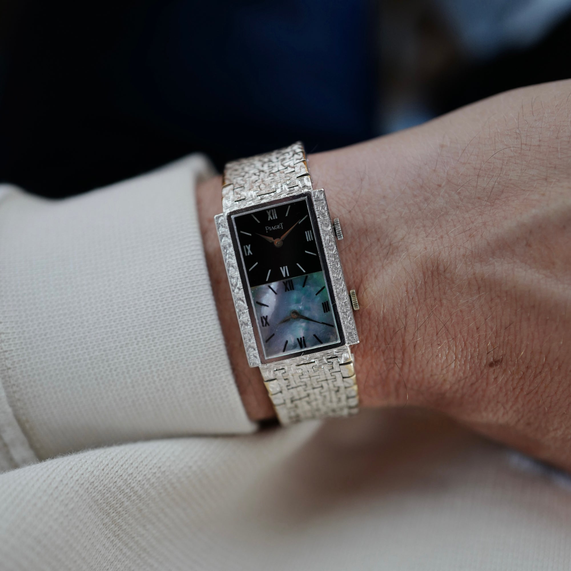 Piaget White Gold Dual Time Watch Ref. 69212 (New Arrival)