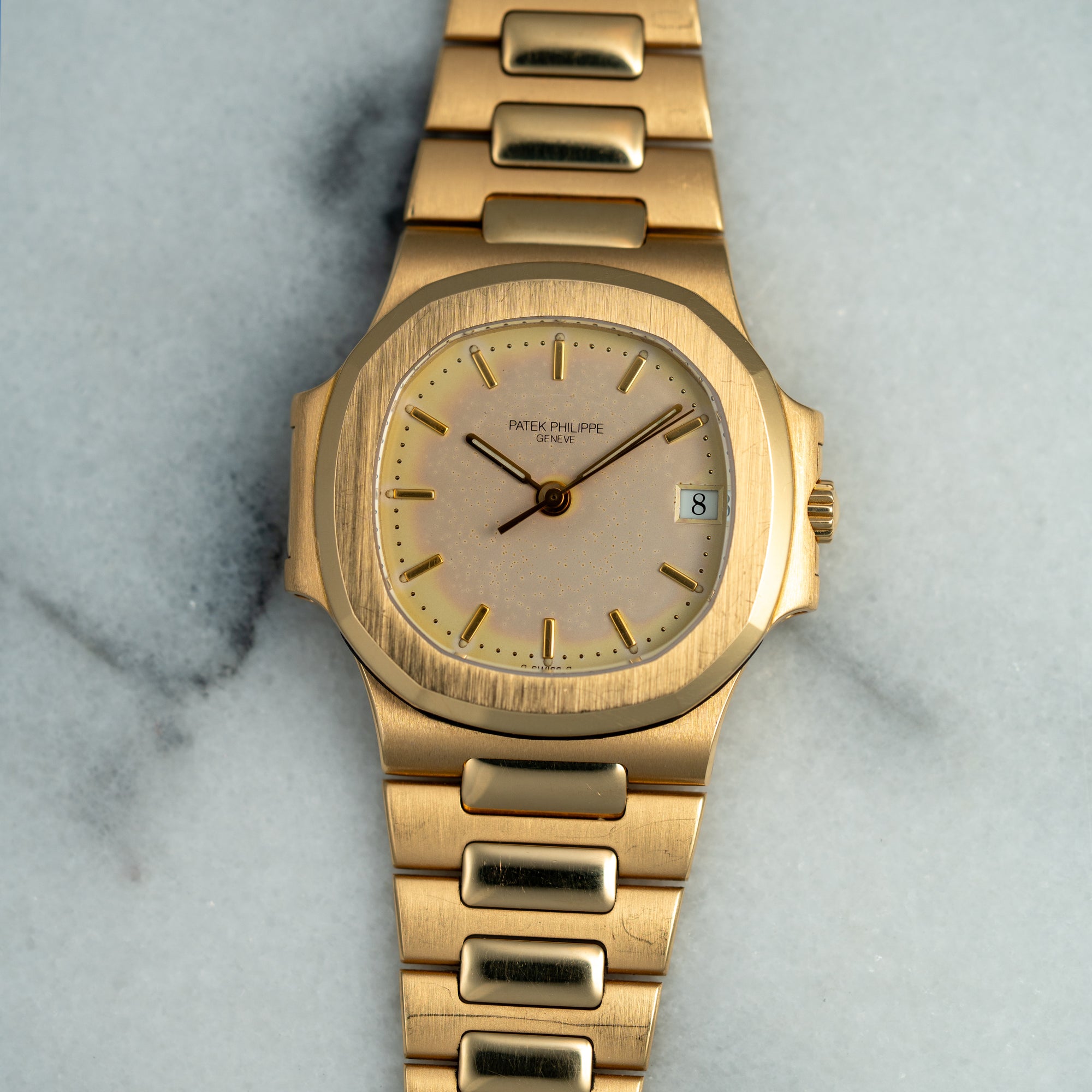 Patek Philippe Yellow Gold Nautilus Watch Ref. 3800 with Ceramic Dial