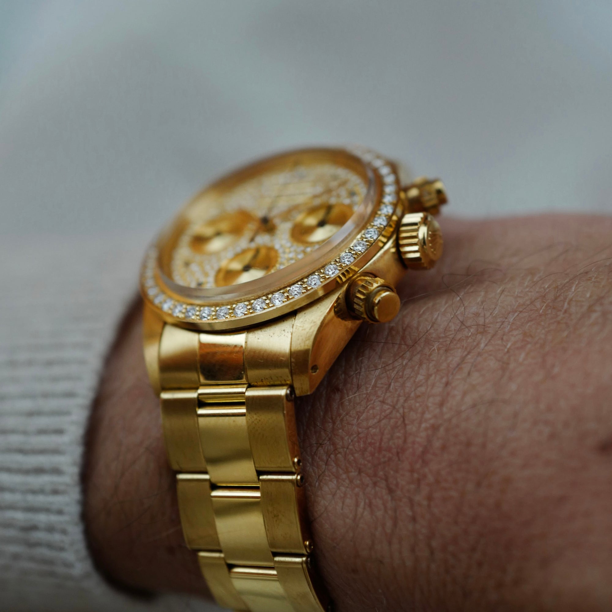Rolex Yellow Gold Cosmograph Daytona Diamond Watch Ref. 6269 in Like New Condition