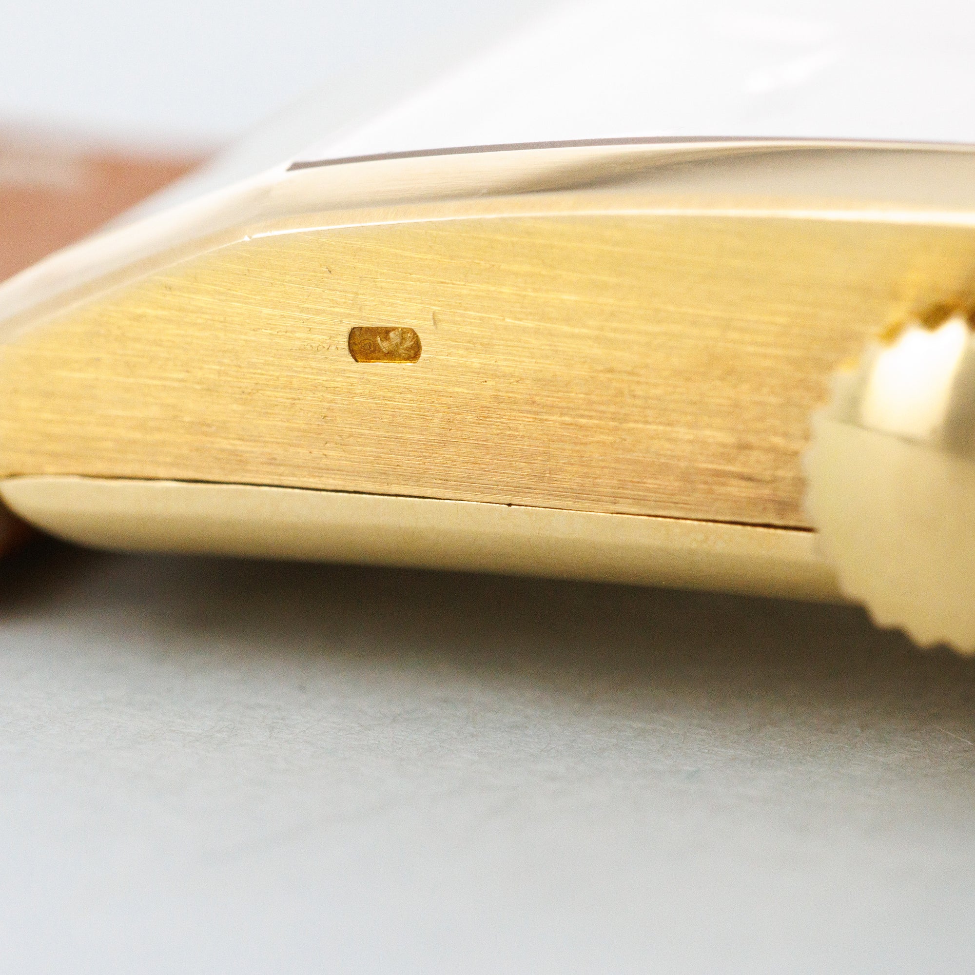 Patek Philippe Yellow Gold Tegolino Watch Ref. 425 with Black Dial Retailed by Gubelin