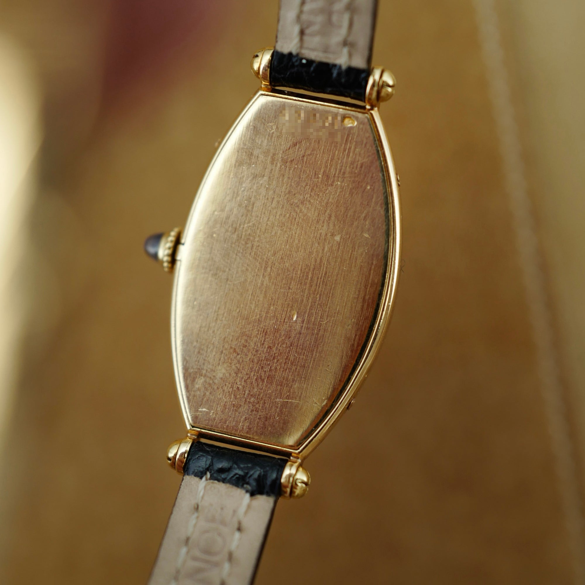 Cartier Yellow Gold Tonneau Watch, Circa 1950s with European Watch &amp; Clock Movement