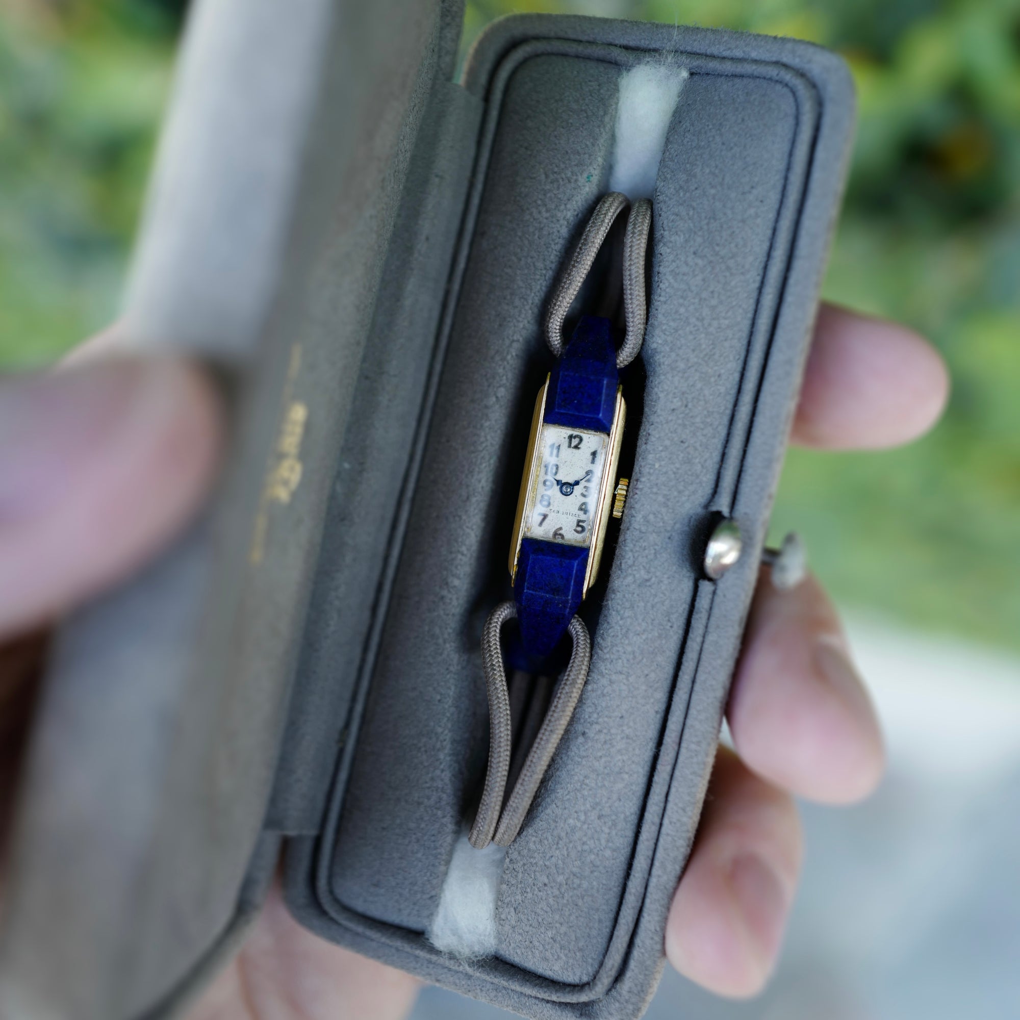 Boucheron Yellow Gold Lapis Watch in Original Fitted Box (New Arrival)