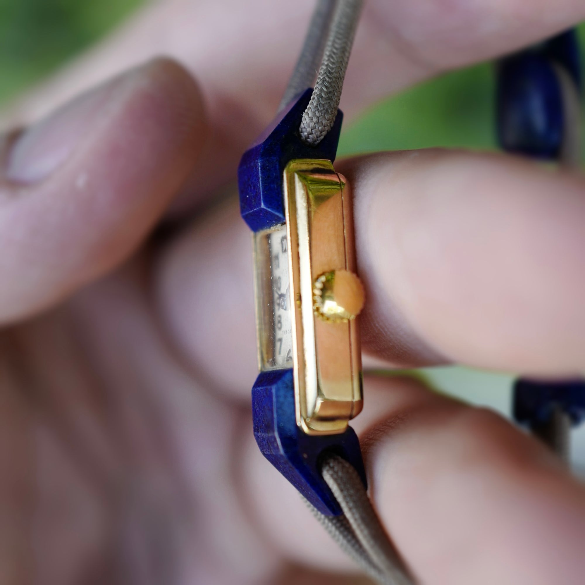 Boucheron - Boucheron Yellow Gold Lapis Watch in Original Fitted Box (New Arrival) - The Keystone Watches