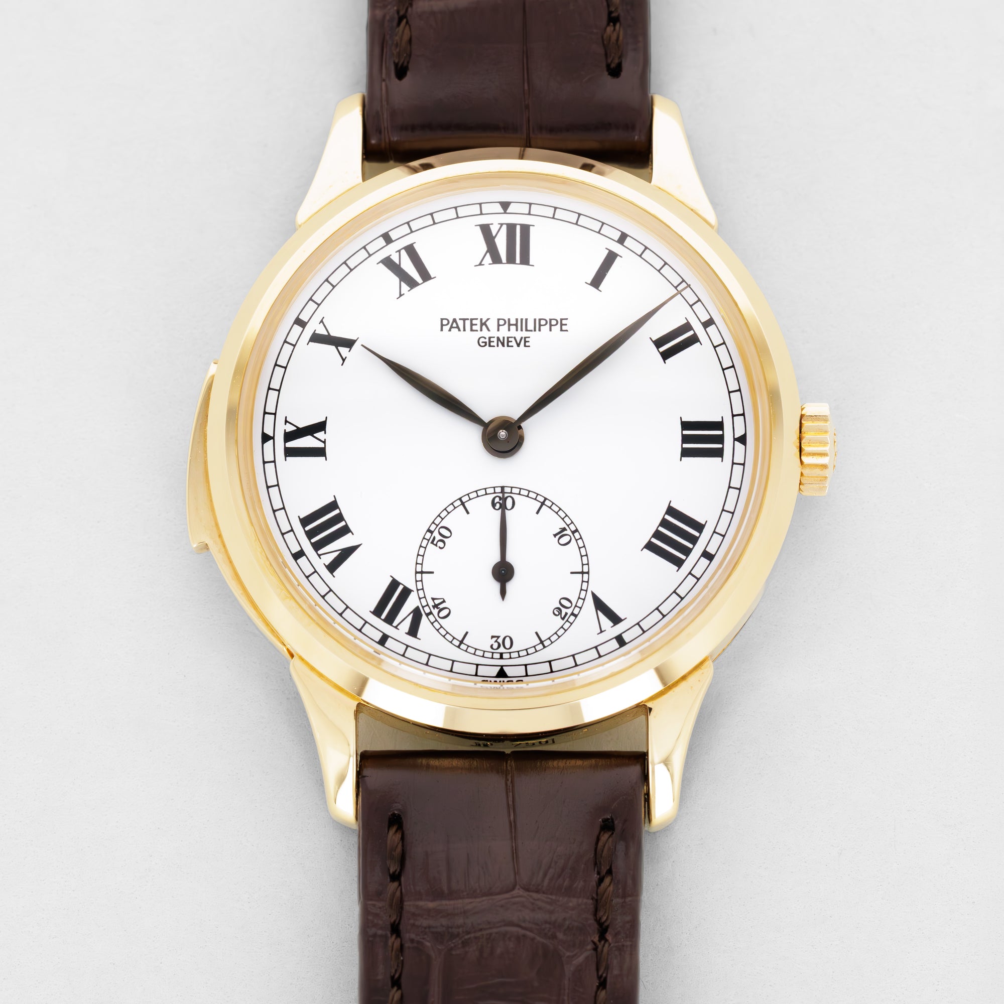 Patek Philippe - Patek Philippe Yellow Gold Minute Repeater Porcelain Dial Watch Ref. 3979 - The Keystone Watches