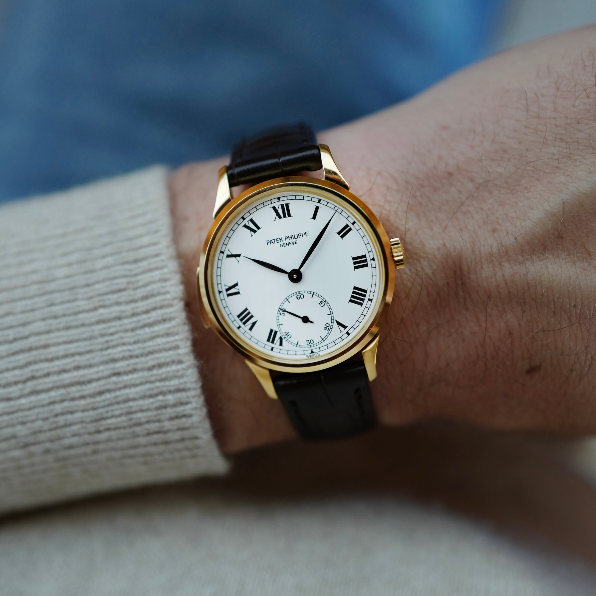 Patek Philippe - Patek Philippe Yellow Gold Minute Repeater Porcelain Dial Watch Ref. 3979 - The Keystone Watches