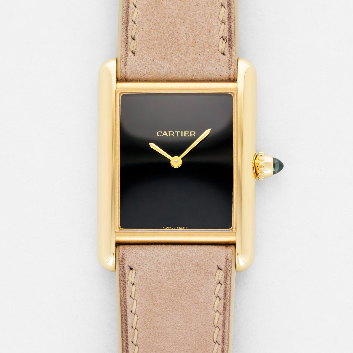 Cartier Yellow Gold Tank Black Dial