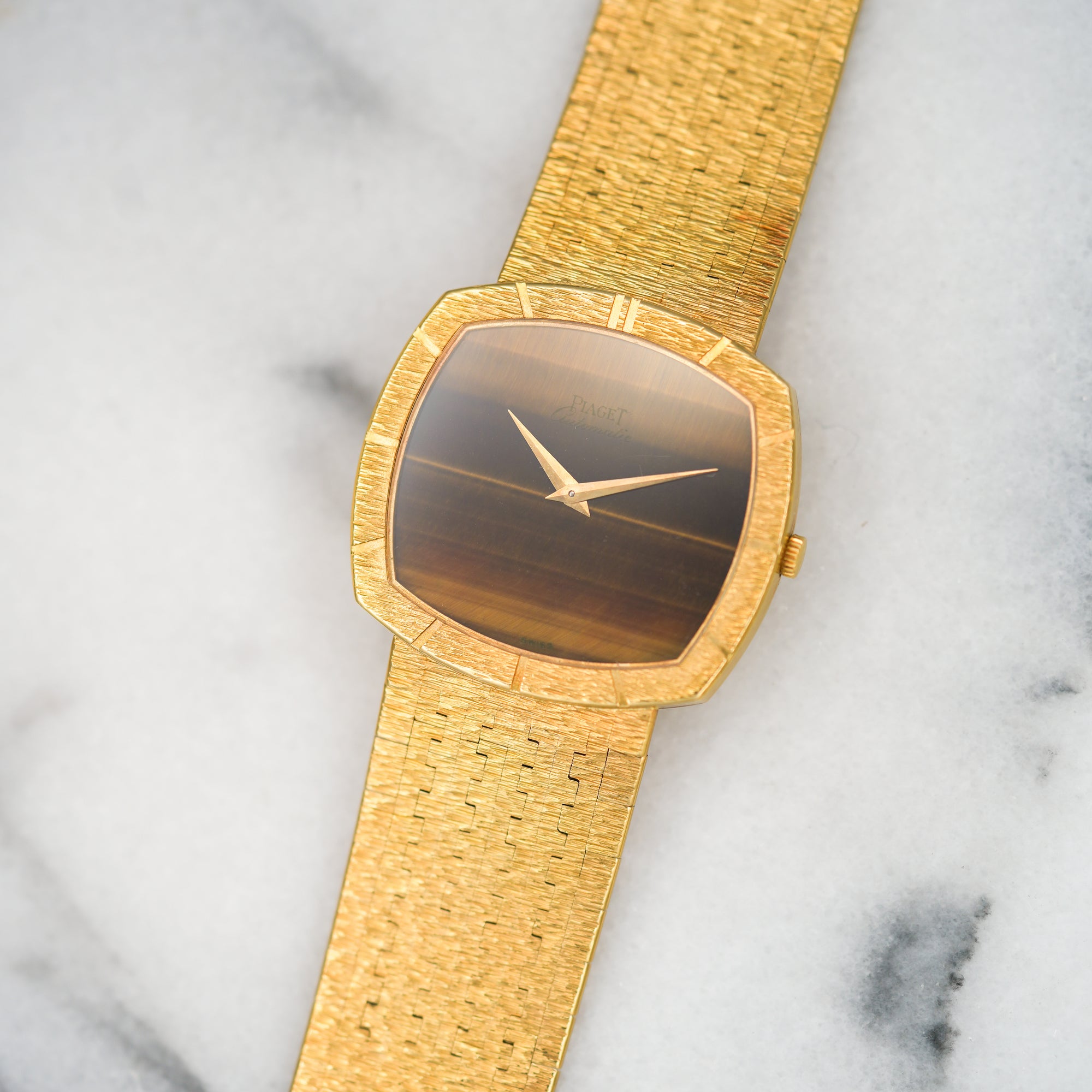 Piaget Yellow Gold Bracelet Watch Ref. 12421 with Tigers Eye Dial (New Arrival)