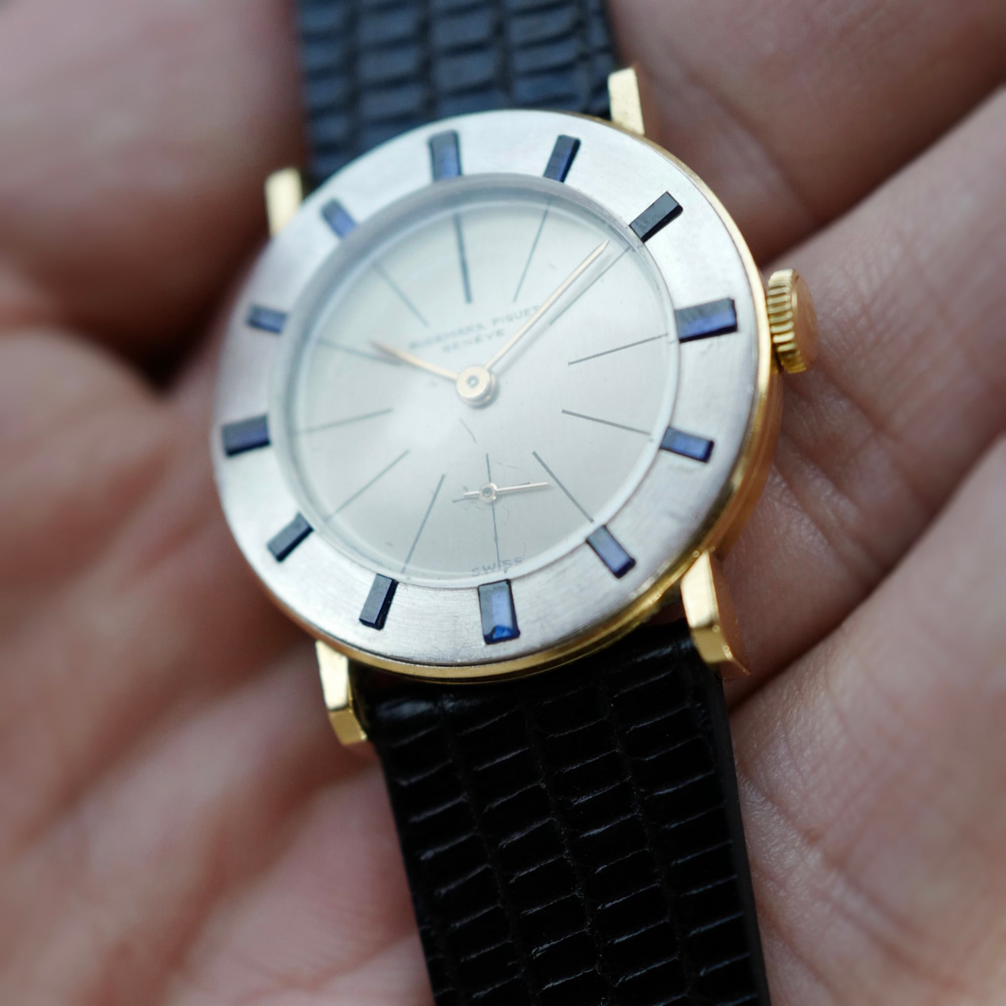Audemars Piguet Yellow Gold and White Gold Watch with Sapphires