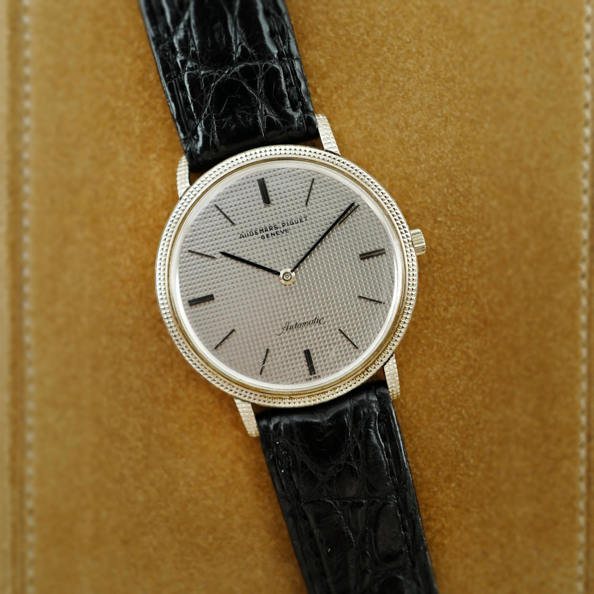 Audemars Piguet White Gold Automatic with Hobnail Case and Dial (New Arrival)
