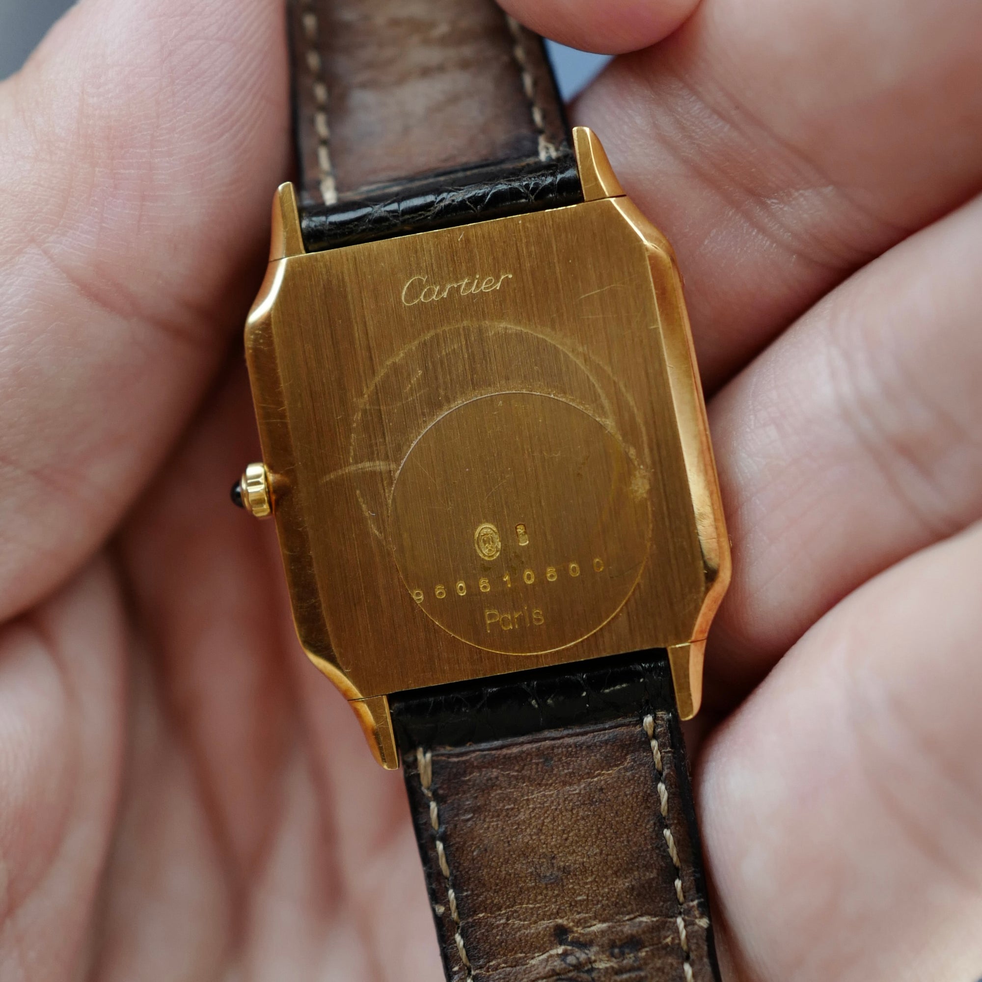 Cartier Yellow Gold Santos Dumont Mechanical Ref. 96061