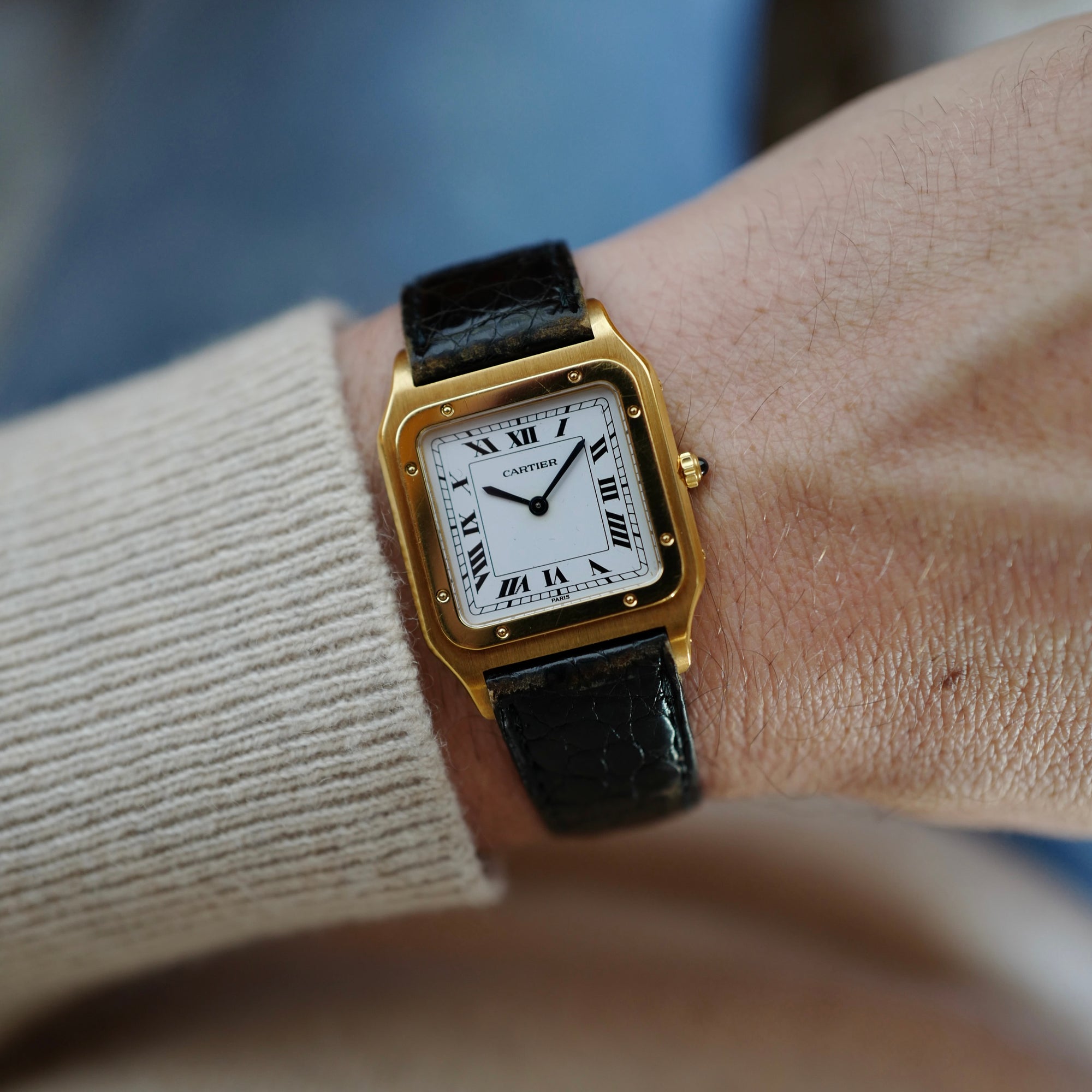 Cartier Yellow Gold Santos Dumont Mechanical Ref. 96061