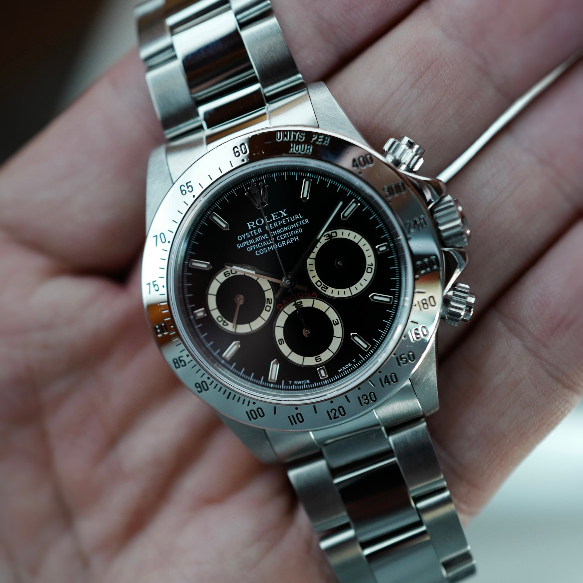 Rolex Steel Zenith Daytona Ref. 16520 with U-Serial and Tan Subdials