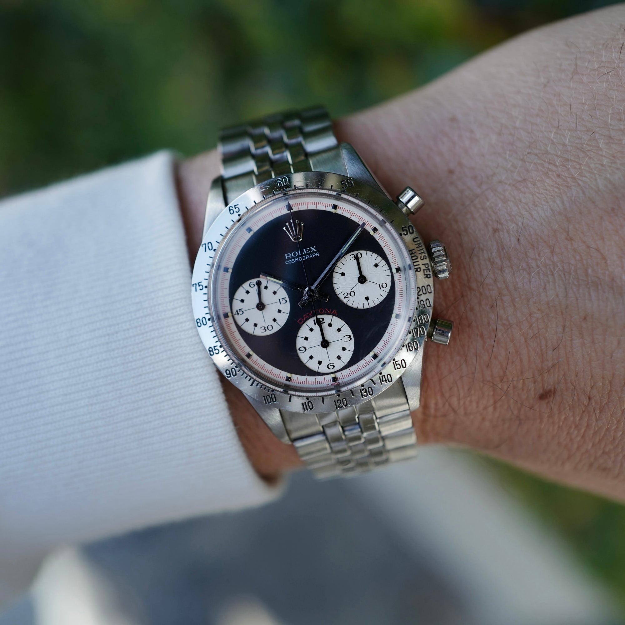 Rolex Cosmograph Daytona Paul Newman Ref. 6239 with Original Box and Papers, 1969