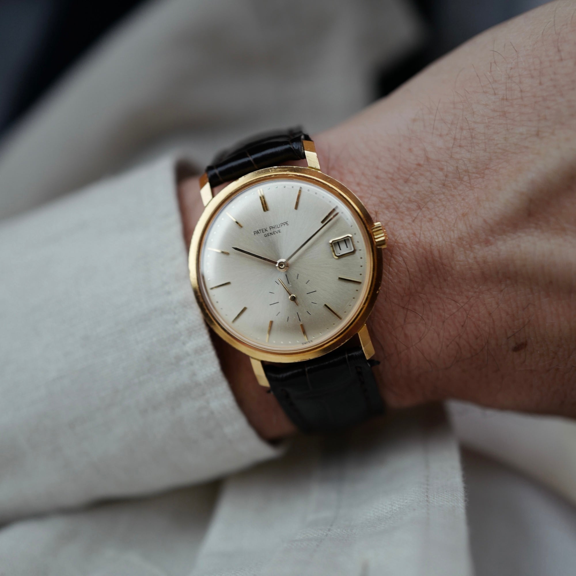 Patek Philippe Yellow Gold Calatrava Watch Ref. 3445 with Original Papers