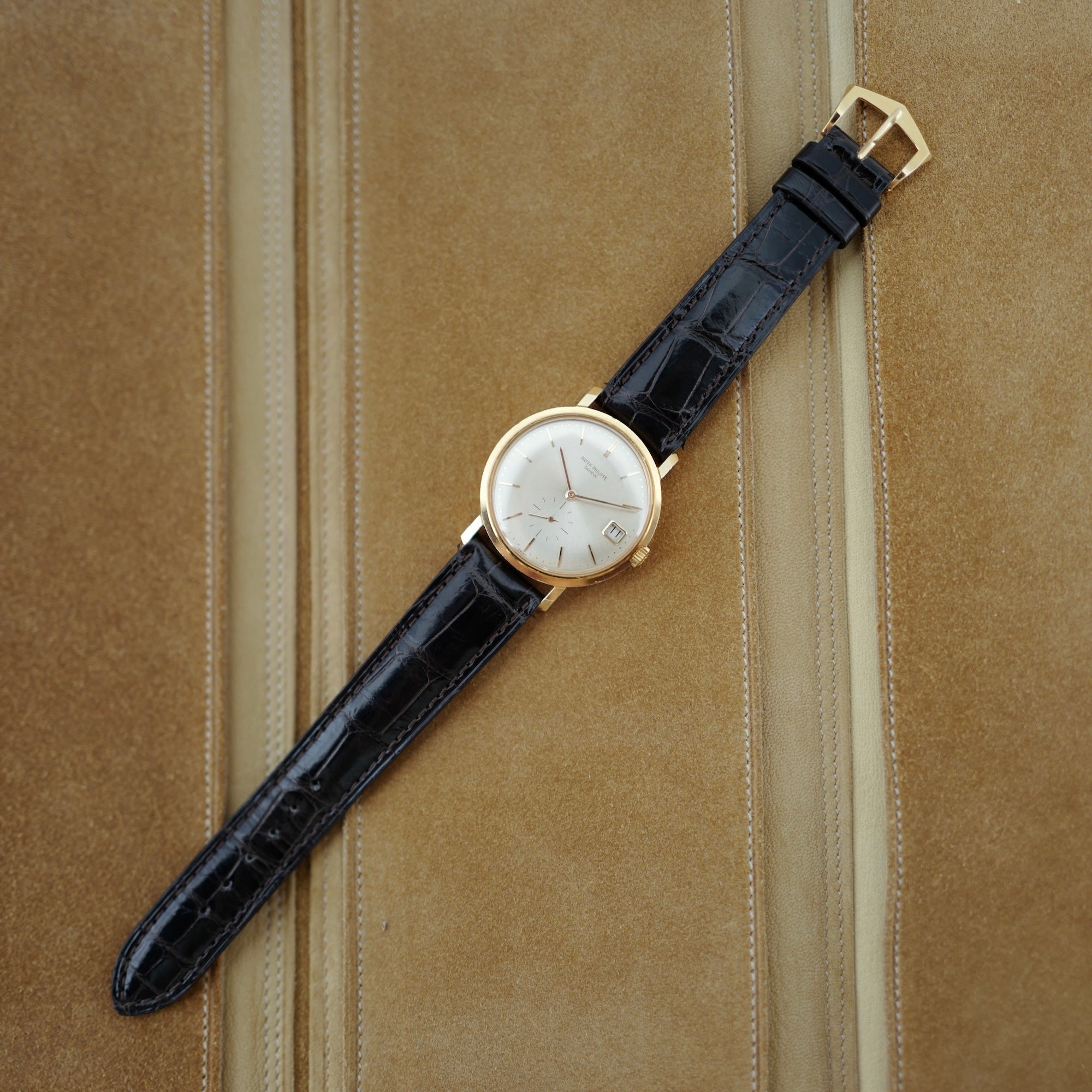 Patek Philippe Yellow Gold Calatrava Watch Ref. 3445 with Original Papers