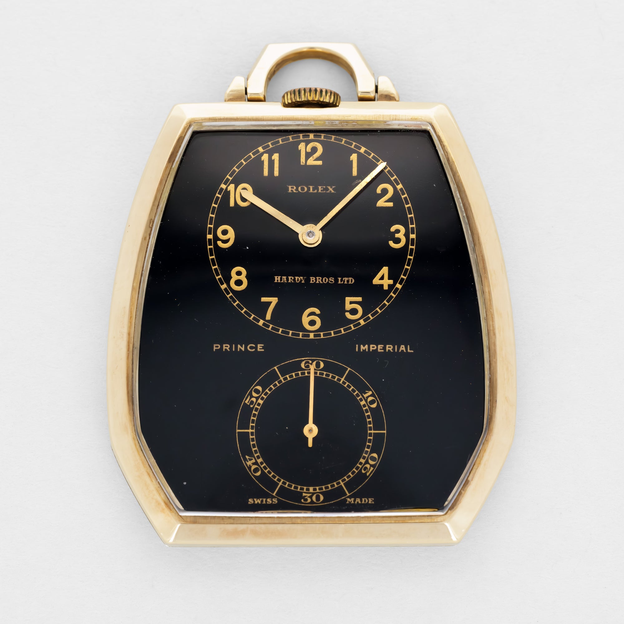 Rolex Yellow Gold Prince Imperial Pocket Watch Ref. 1645 Retailed by Hardy Bros Ltd