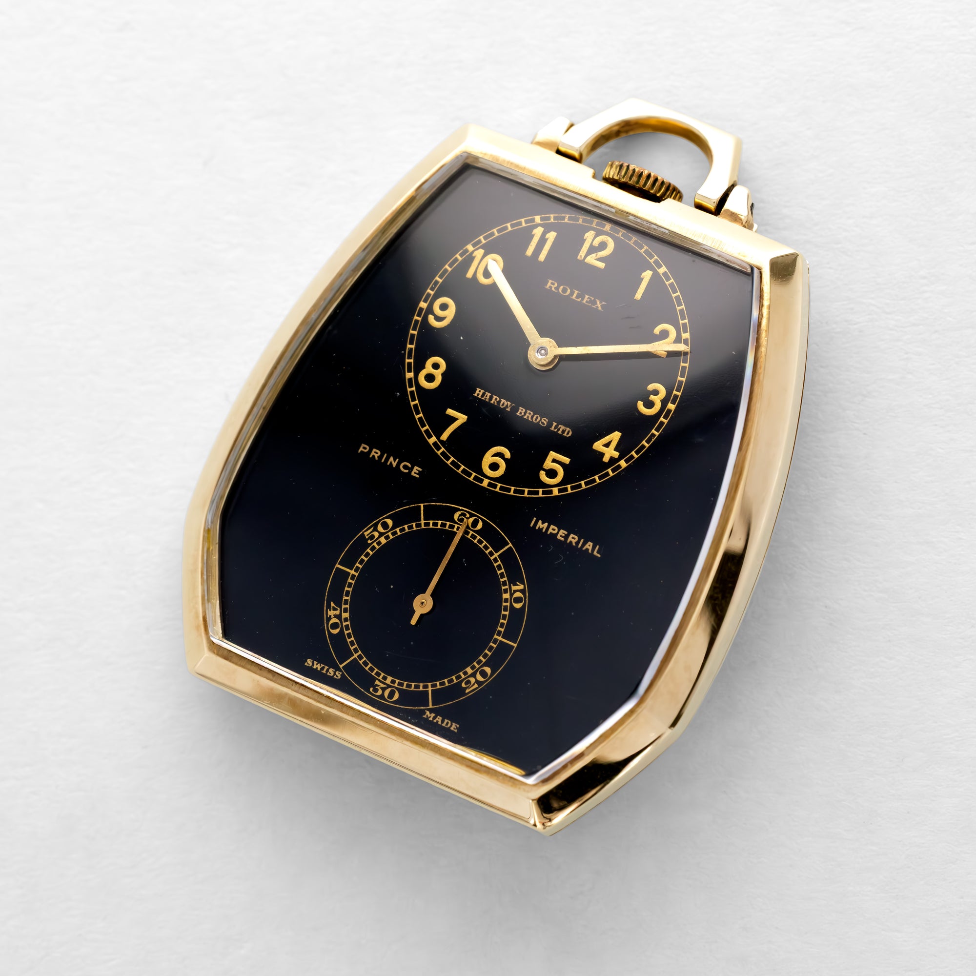 Rolex Yellow Gold Prince Imperial Pocket Watch Ref. 1645 Retailed by Hardy Bros Ltd
