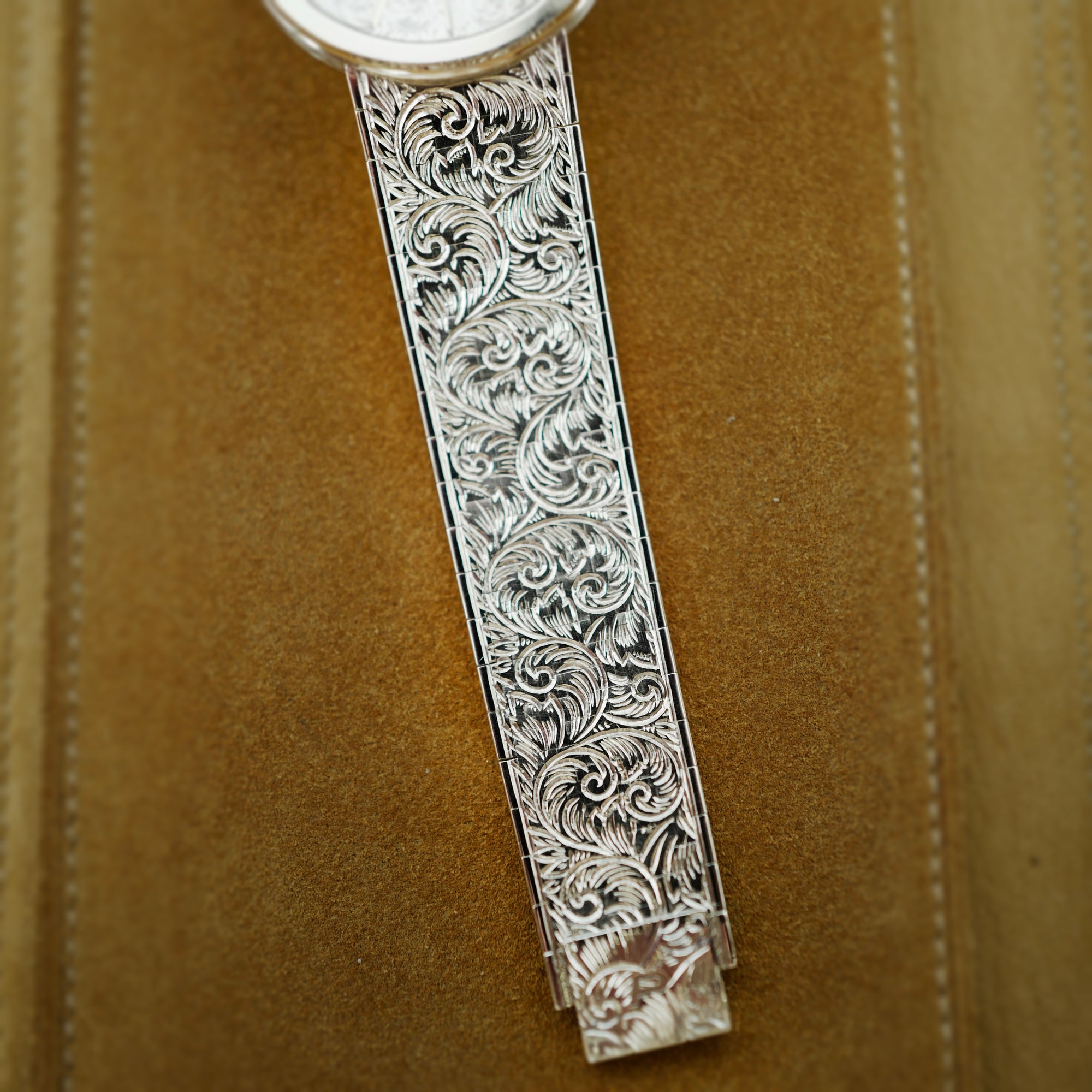Piaget White Gold Engraved Bracelet Automatic Watch (New Arrival)