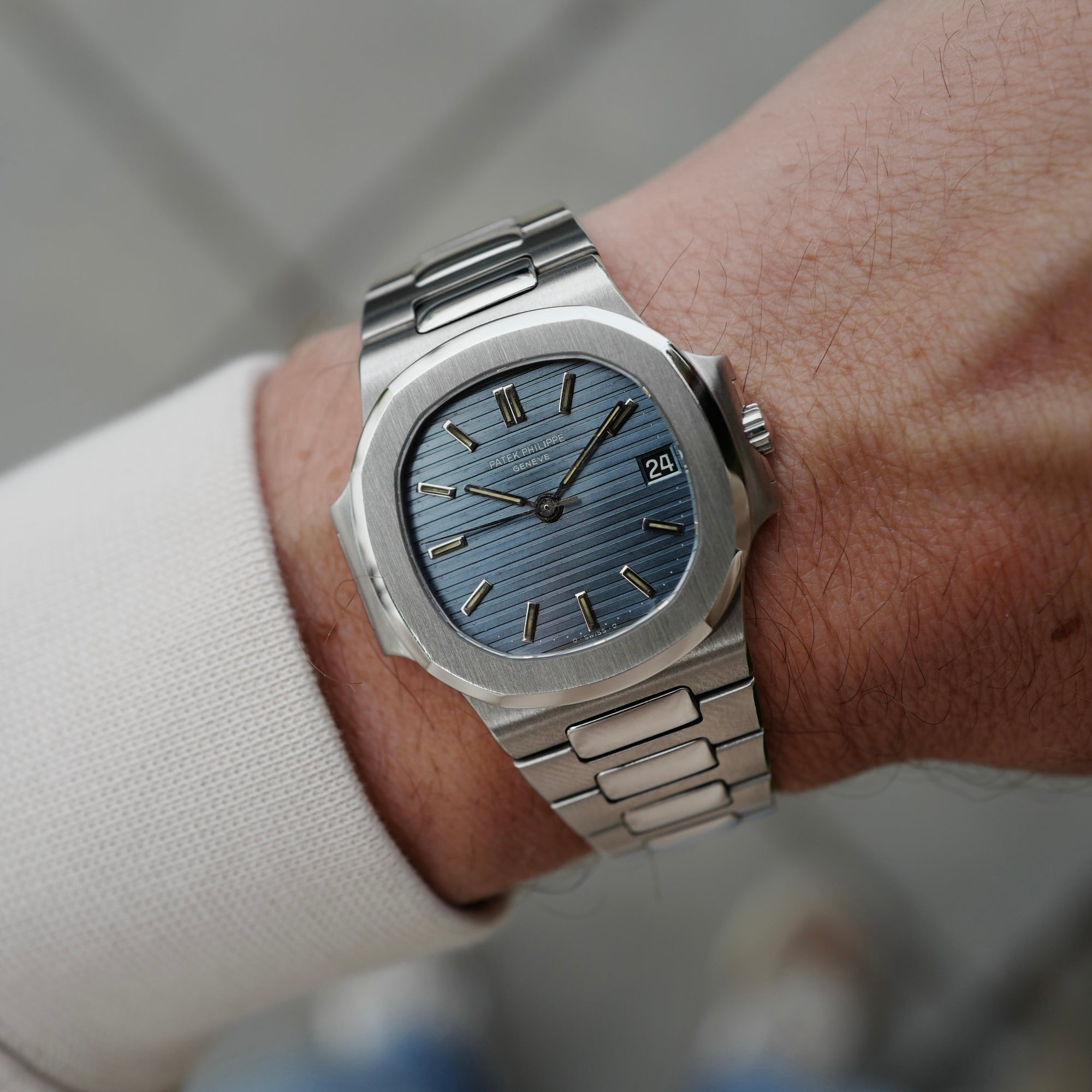 Patek Philippe Steel Nautilus Baby Blue Watch Ref. 3800