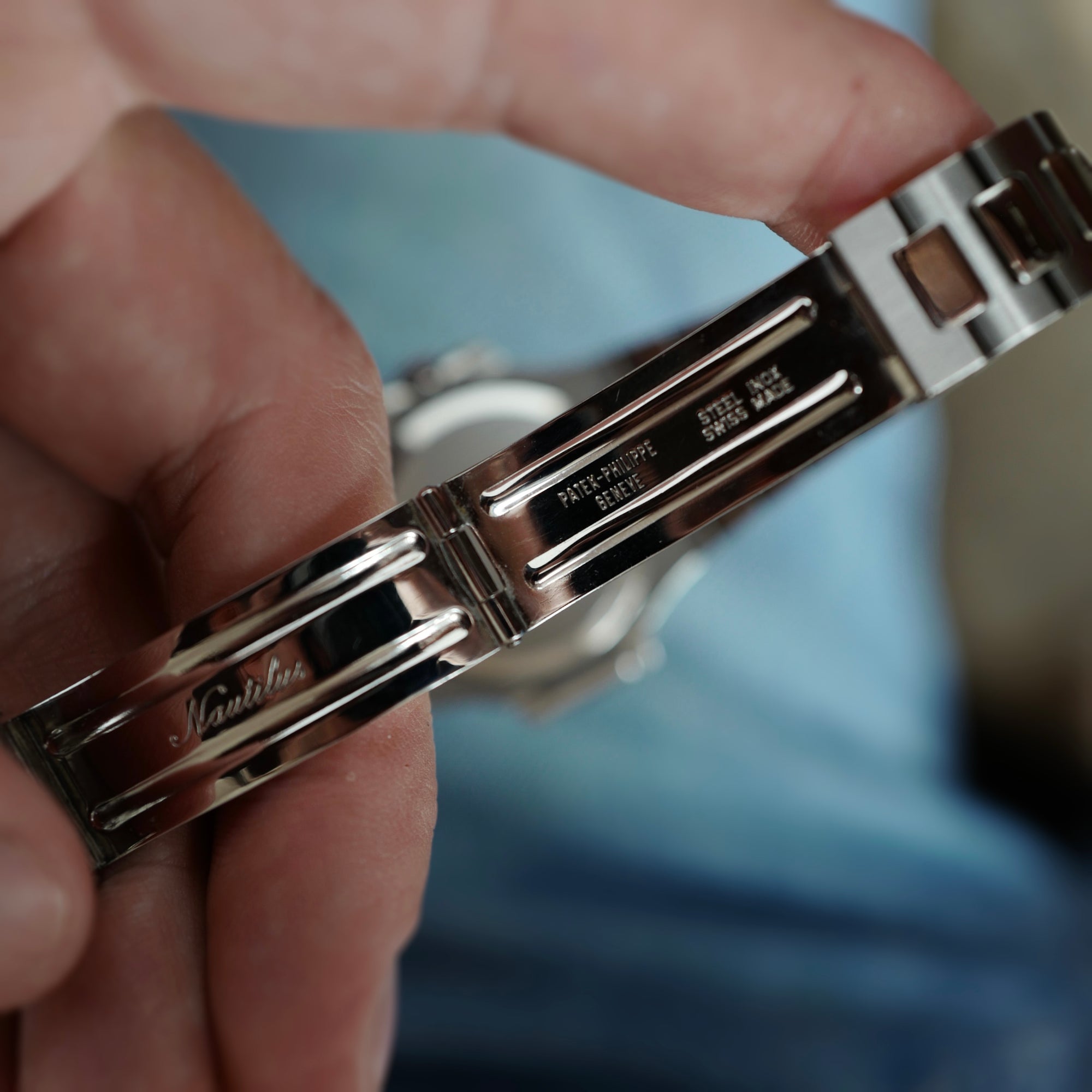 Patek Philippe - Patek Philippe Steel Nautilus Baby Blue Watch Ref. 3800 - The Keystone Watches