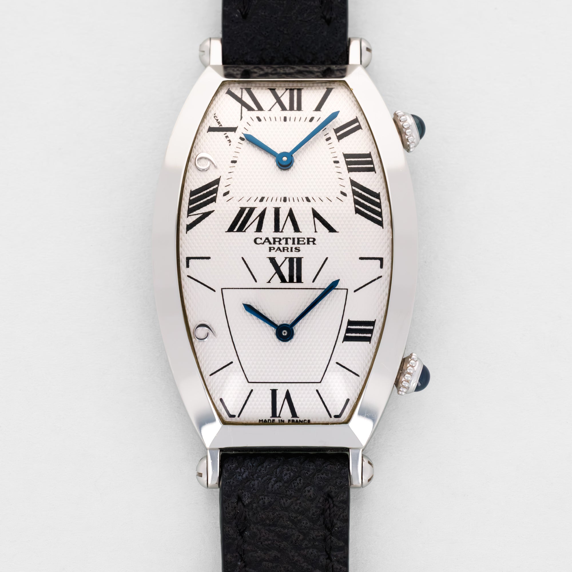 Cartier Platinum Tonneau Double Fuseau Ref. 2487, Macau Edition 1999