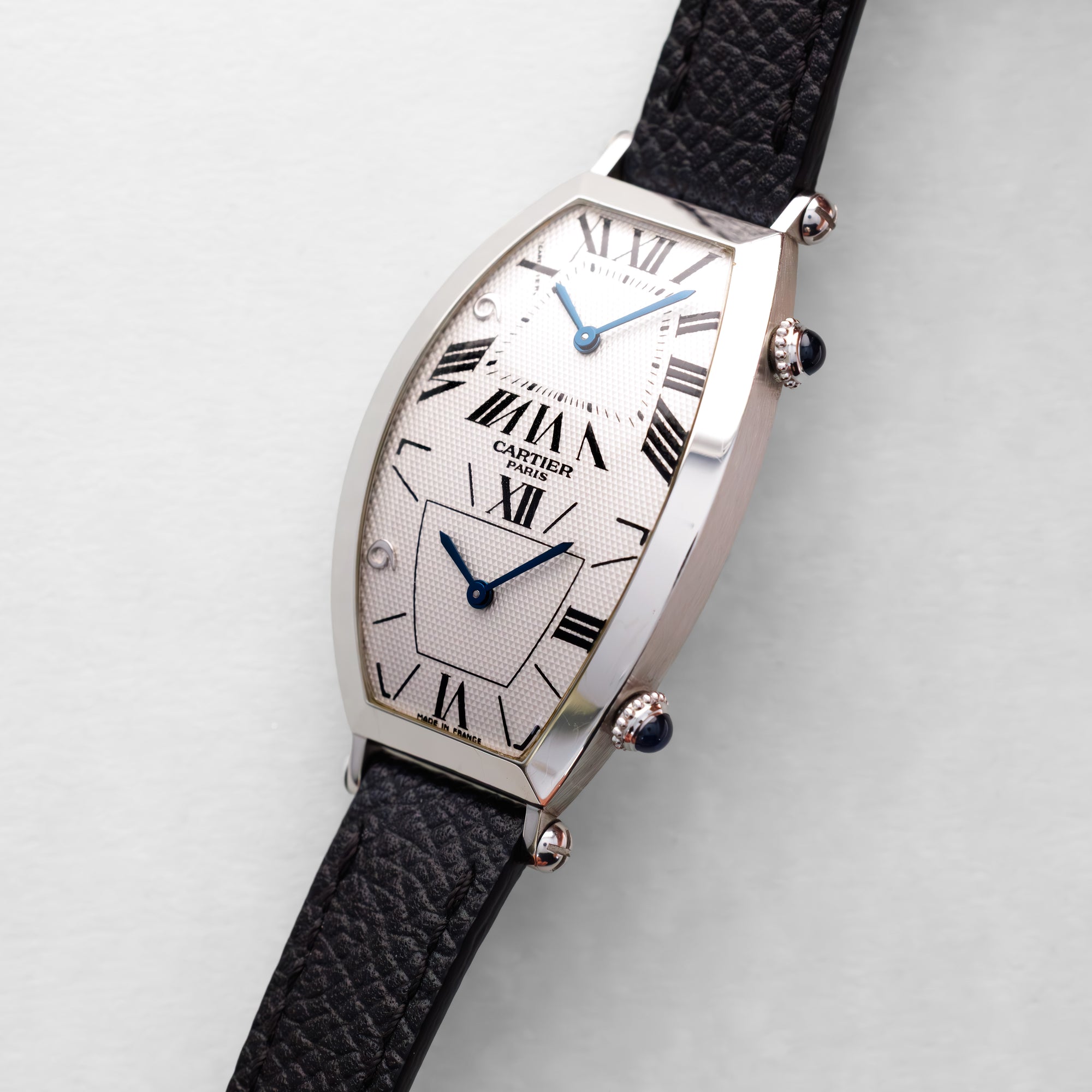 Cartier Platinum Tonneau Double Fuseau Ref. 2487, Macau Edition 1999