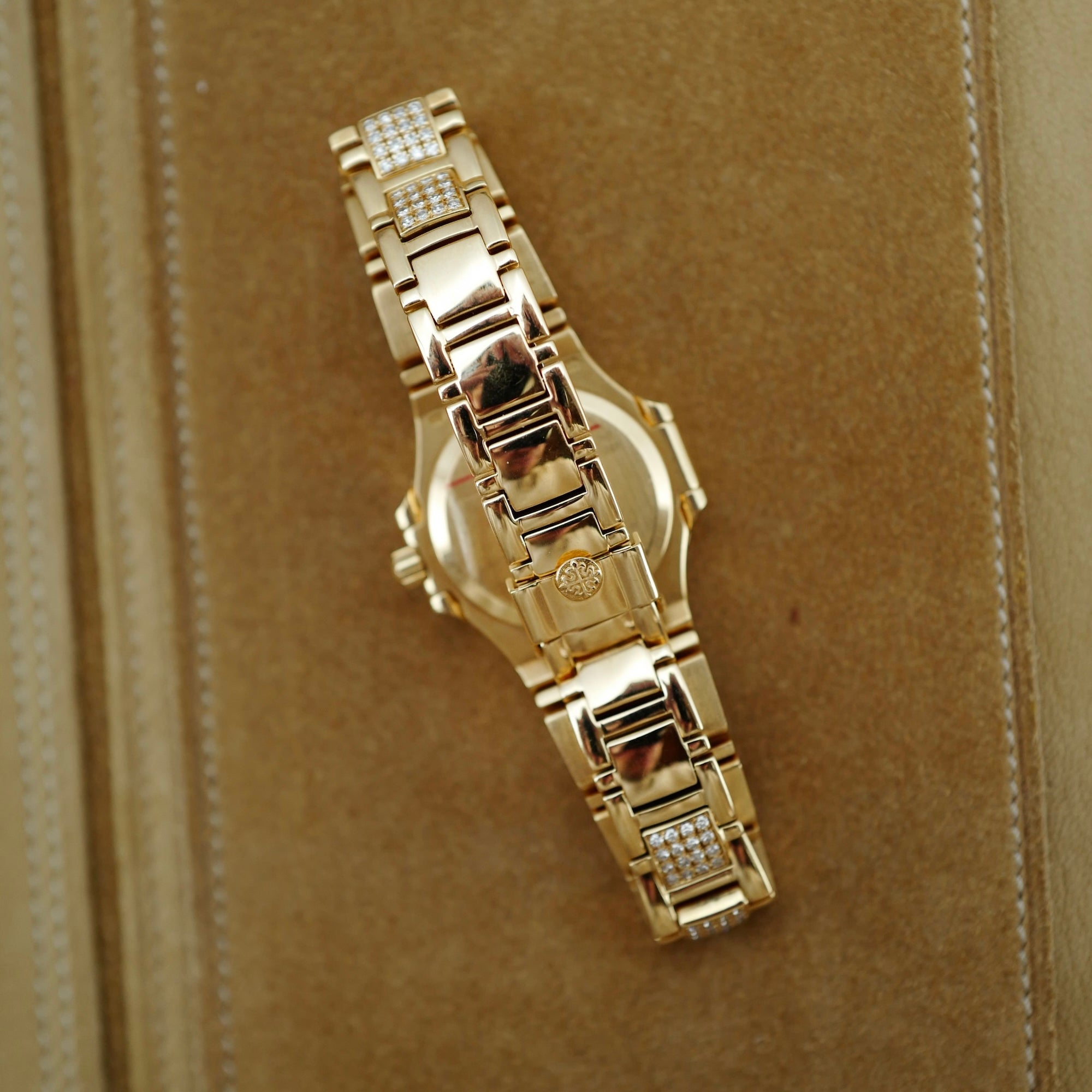 Patek Philippe Yellow Gold Diamond Nautilus Ref. 4700 with Emerald Markers