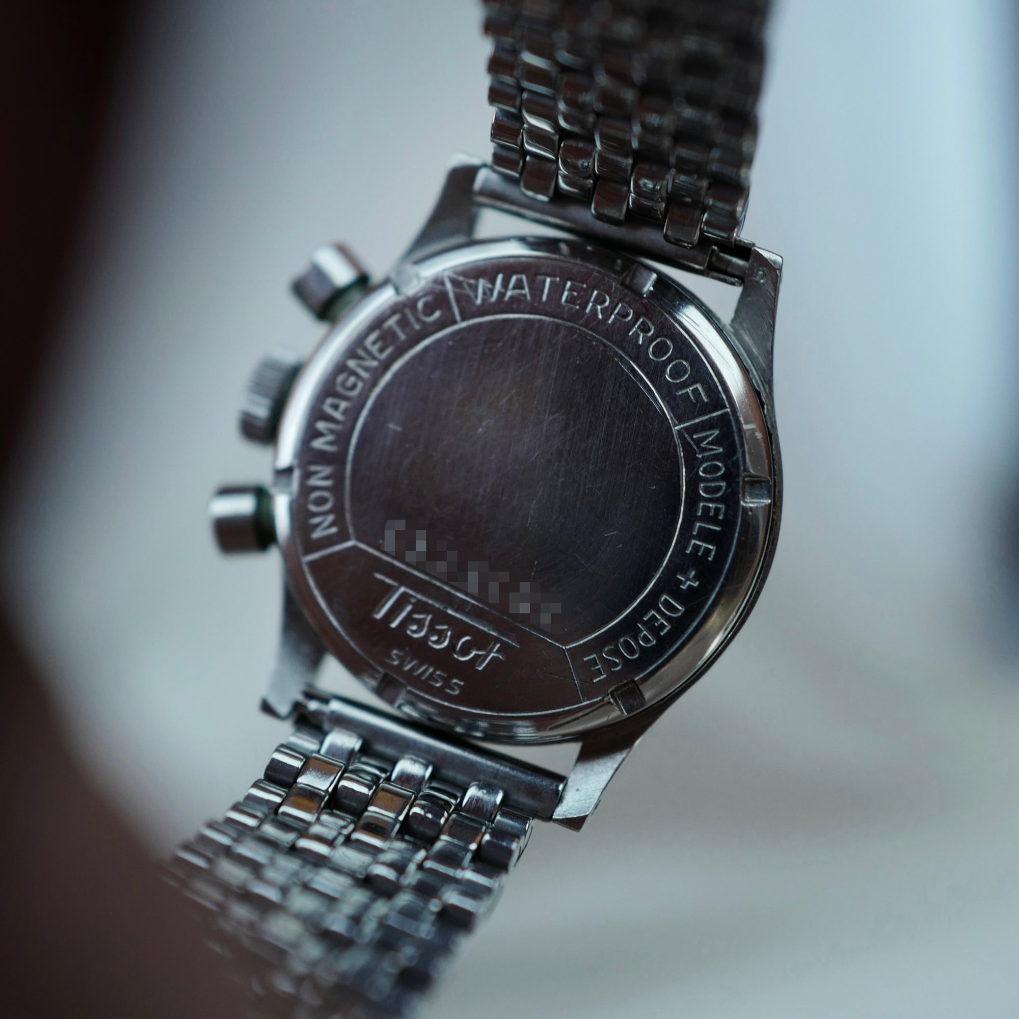 Tissot Steel Chronograph with Black Gilt Dial (New Arrival)
