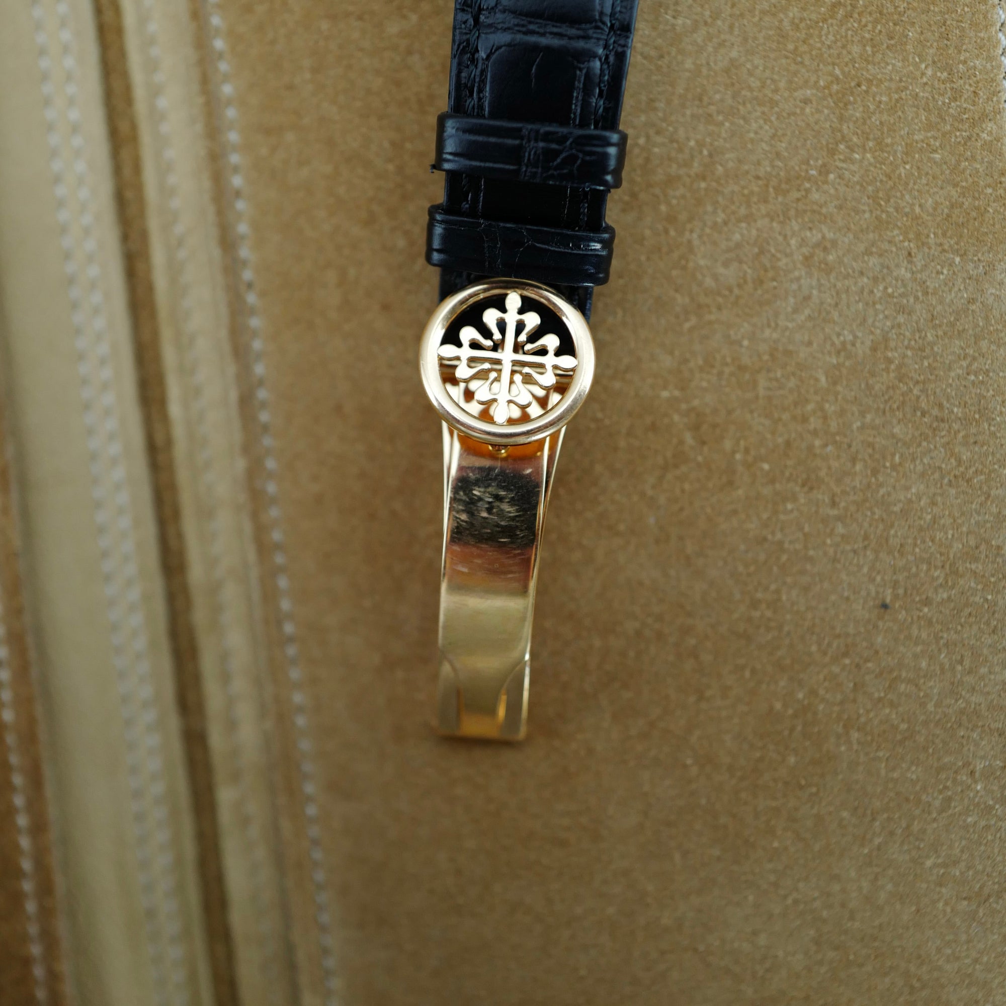 Patek Philippe Rose Gold Power Reserve Moon Phase Calendar Watch Ref. 5055