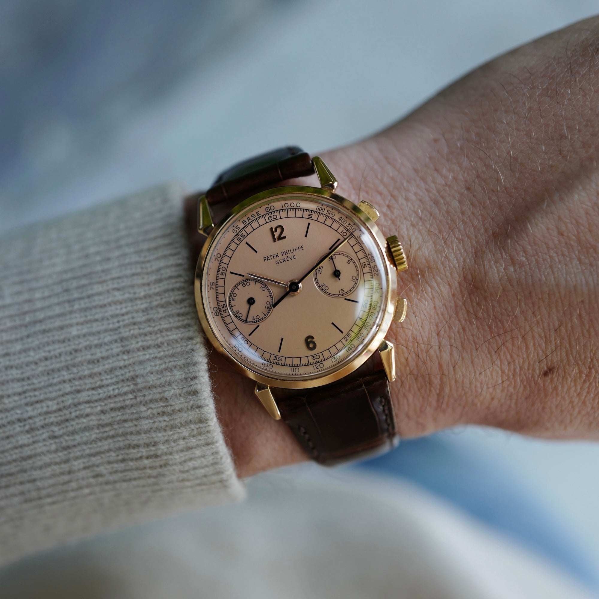 Patek Philippe - Patek Philippe Pink Gold Tachymeter Chronograph Watch Ref. 1579 - The Keystone Watches