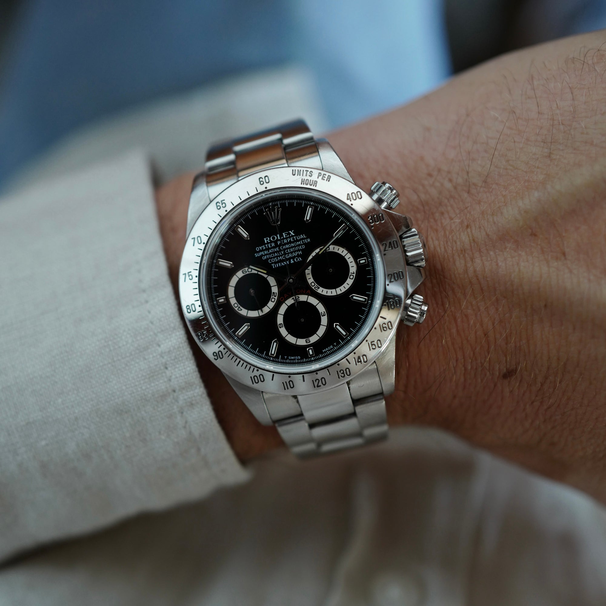 Rolex Zenith Daytona Tiffany &amp; Co. Ref. 16520 with A-serial Hang Tag