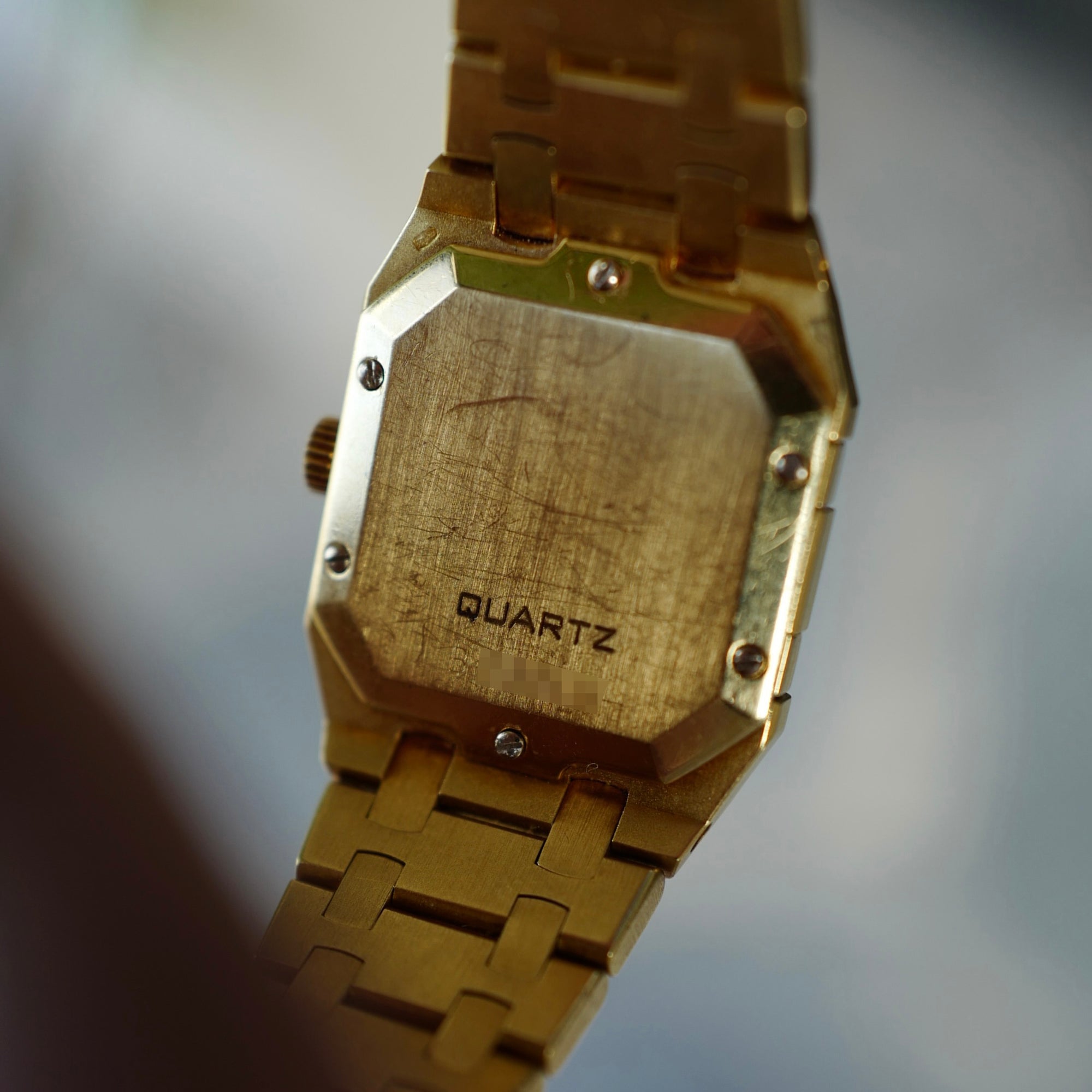 Audemars Piguet Yellow Gold Diamond &amp; Sapphire Rectangular Royal Oak Watch