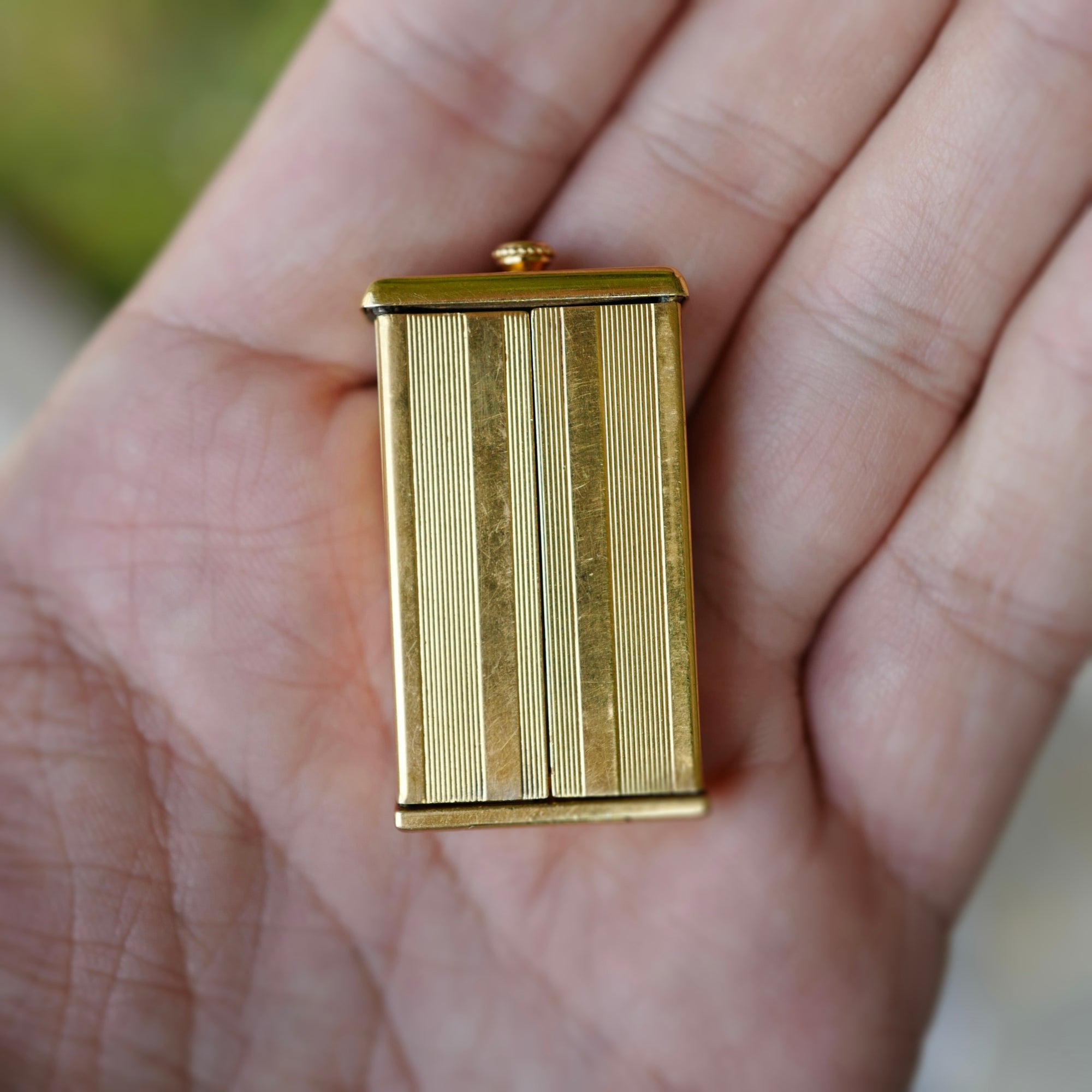Cartier Yellow Gold London Travel Clock in Original Box, 1930s