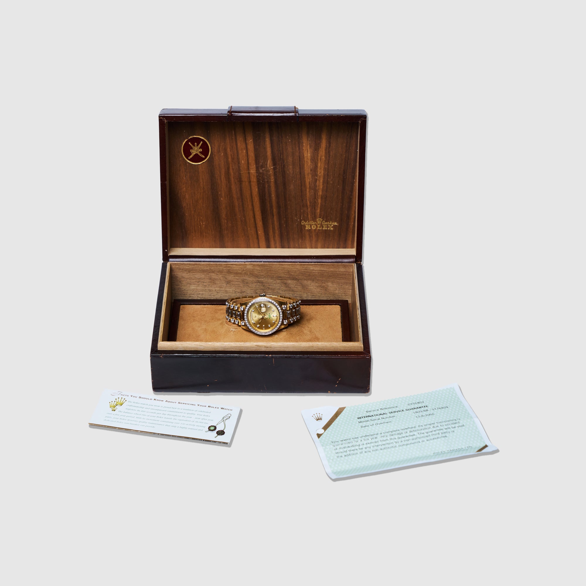 Rolex Yellow Gold Octopussy Day-Date Ref. 1804 Sultan of Oman Watch in Original Box