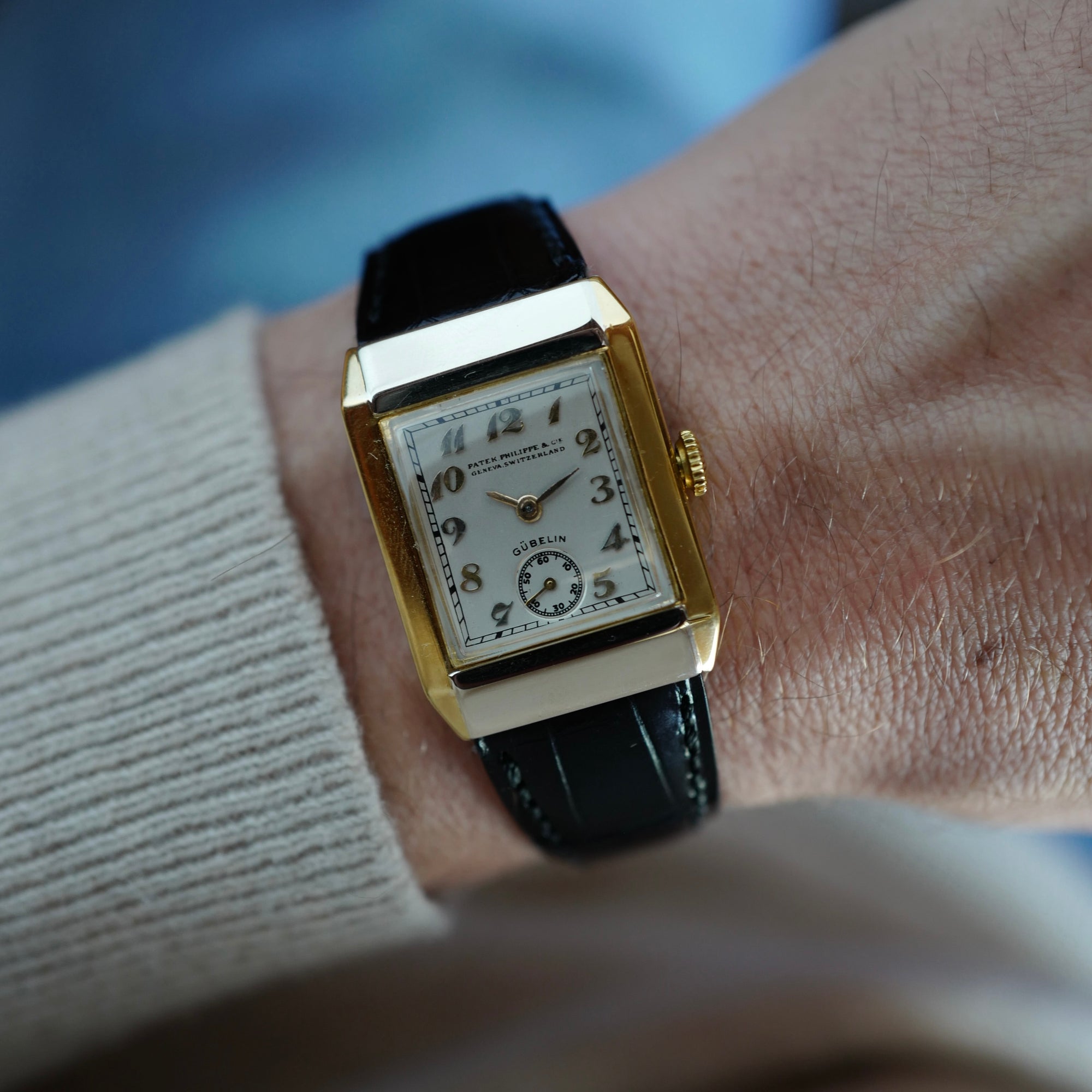 Patek Philippe Yellow & White Gold Gubelin Art Deco Watch