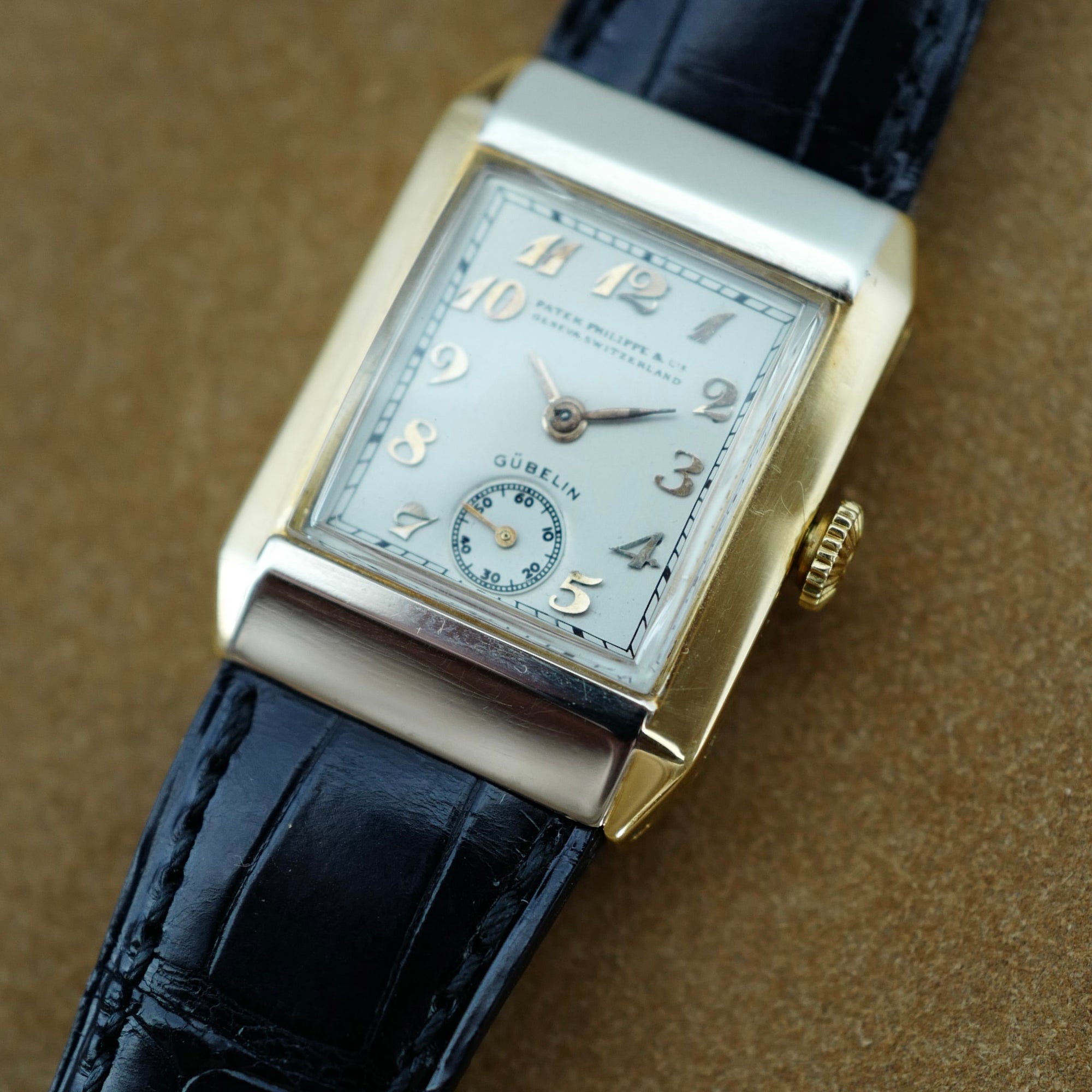 Patek Philippe Yellow &amp; White Gold Gubelin Art Deco Watch