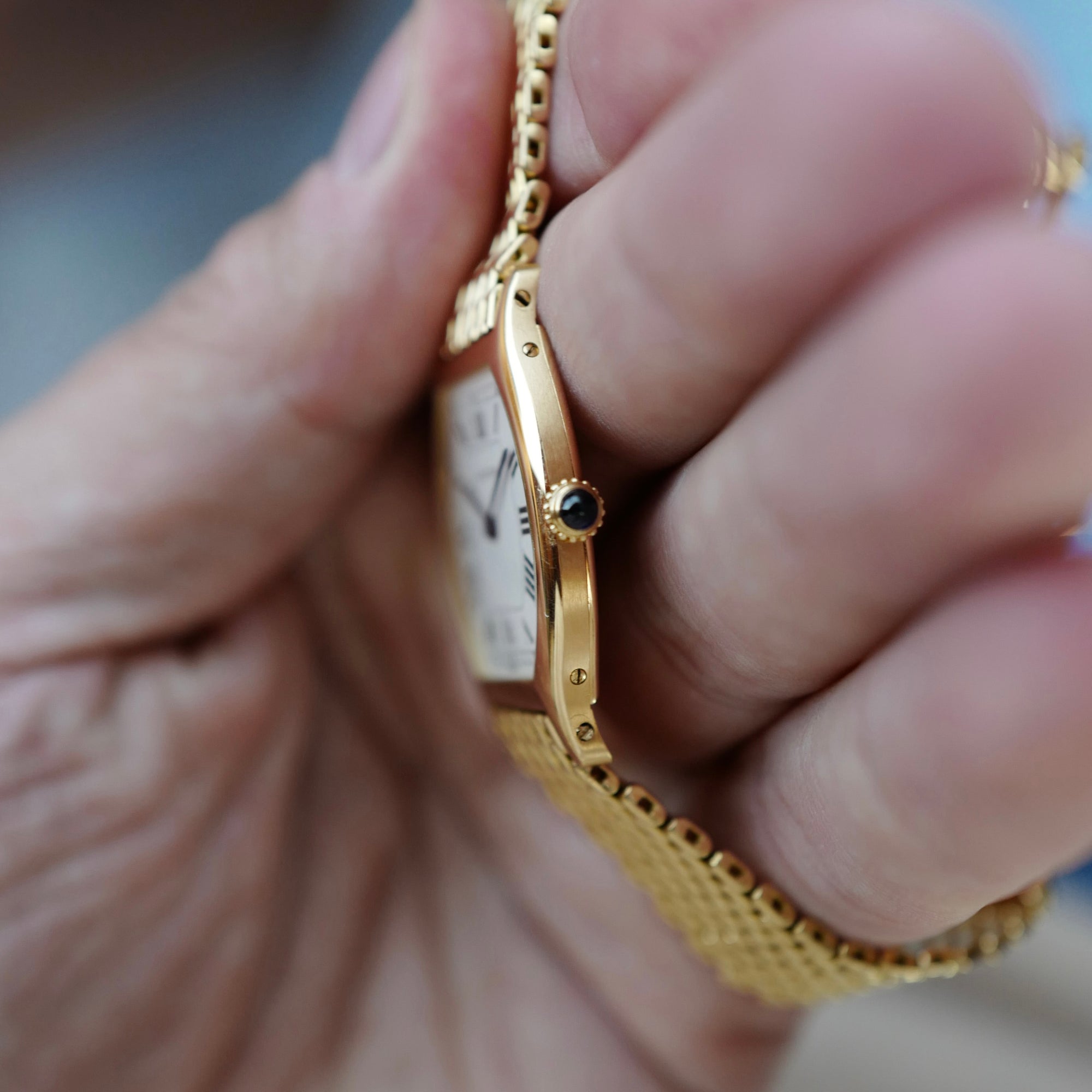 Cartier Yellow Gold Tortue Paris Mecanique Ref. 96081