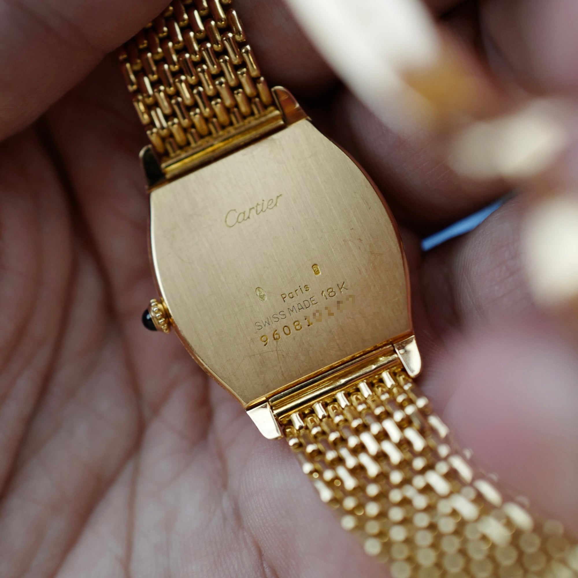 Cartier Yellow Gold Tortue Paris Mecanique Ref. 96081