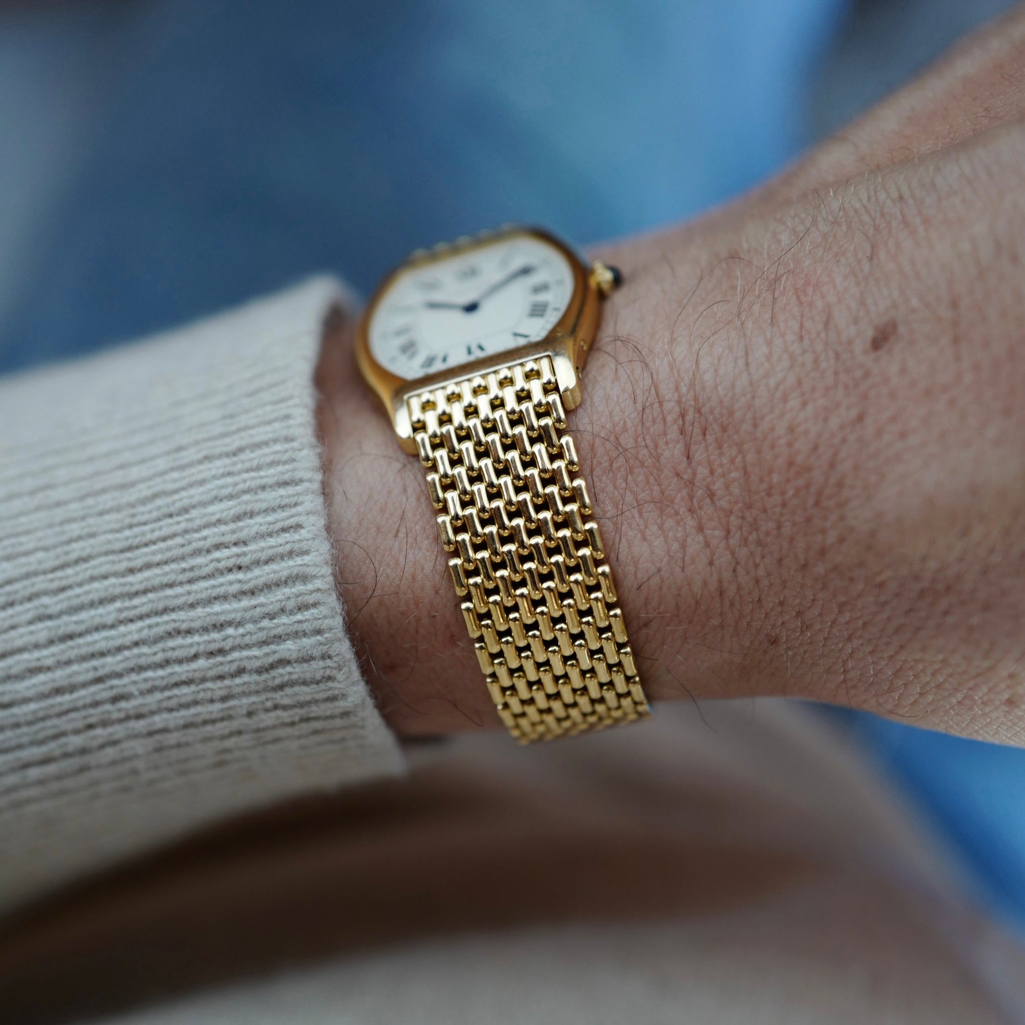 Cartier Yellow Gold Tortue Paris Mecanique Ref. 96081