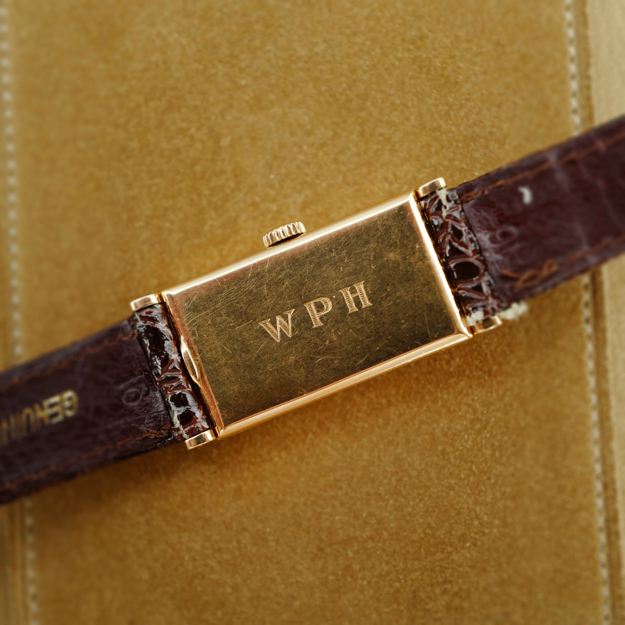 Patek Philippe Pink Gold Rectangular Watch Ref. 425 Retailed by Tiffany &amp; Co.