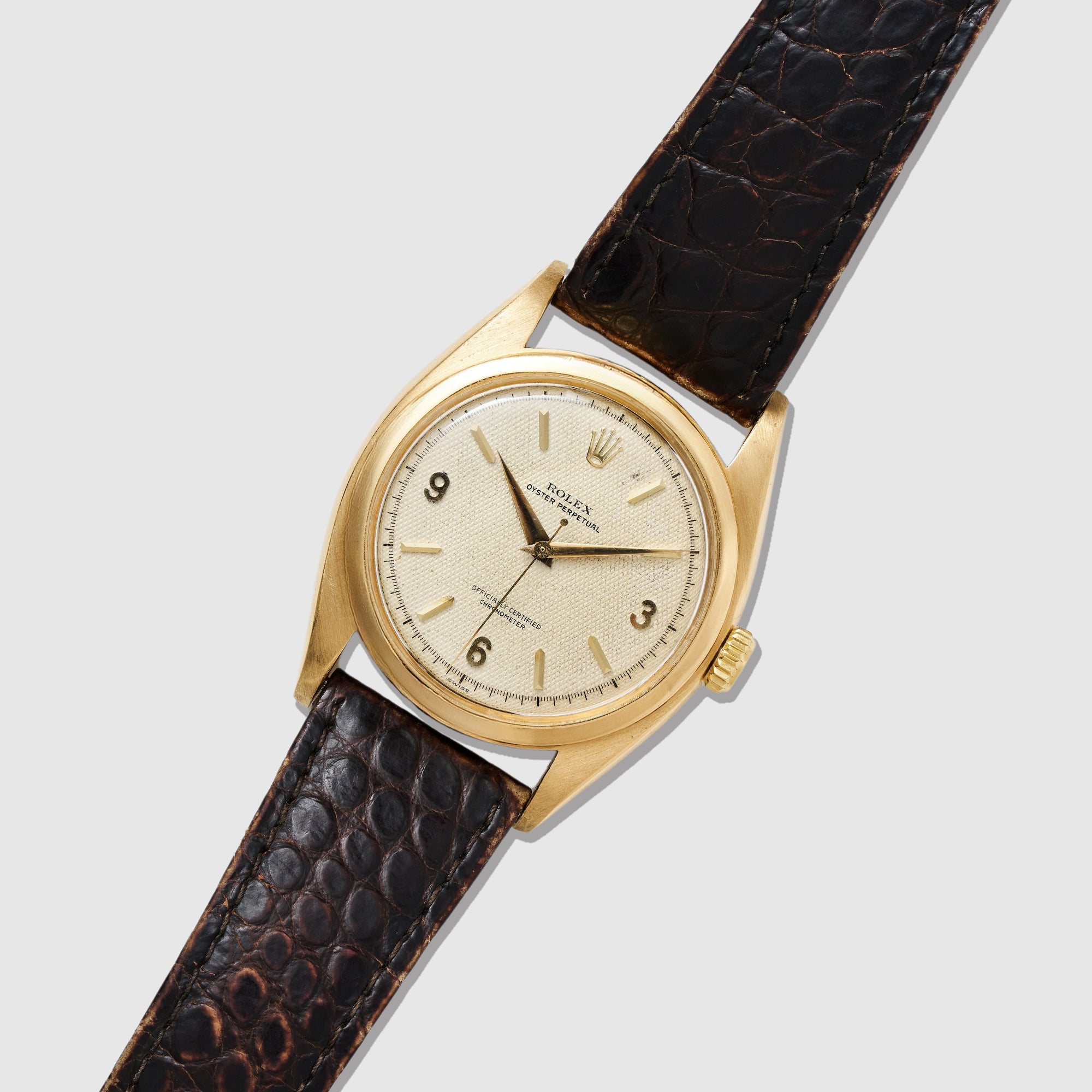 Rolex - Rolex Oyster Perpetual Honeycomb Ovetone Watch Ref. 6098 - The Keystone Watches