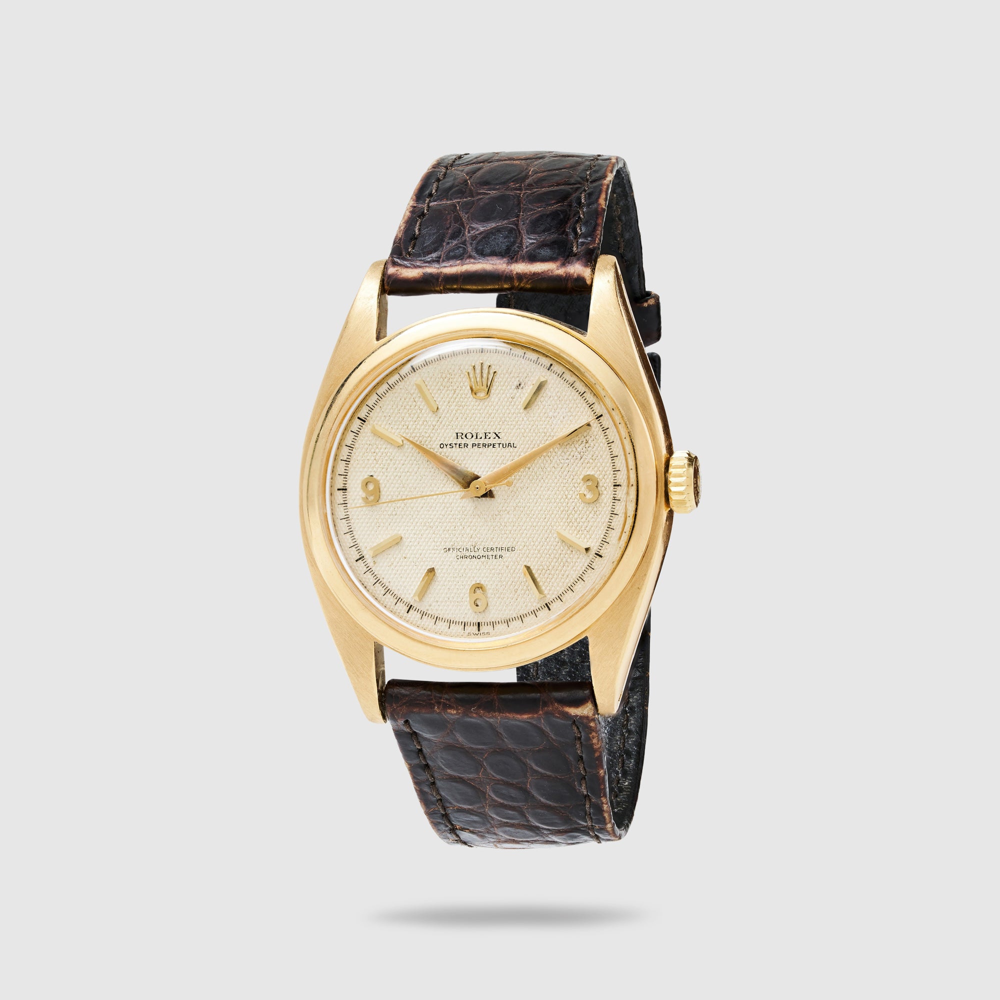 Rolex - Rolex Oyster Perpetual Honeycomb Ovetone Watch Ref. 6098 - The Keystone Watches