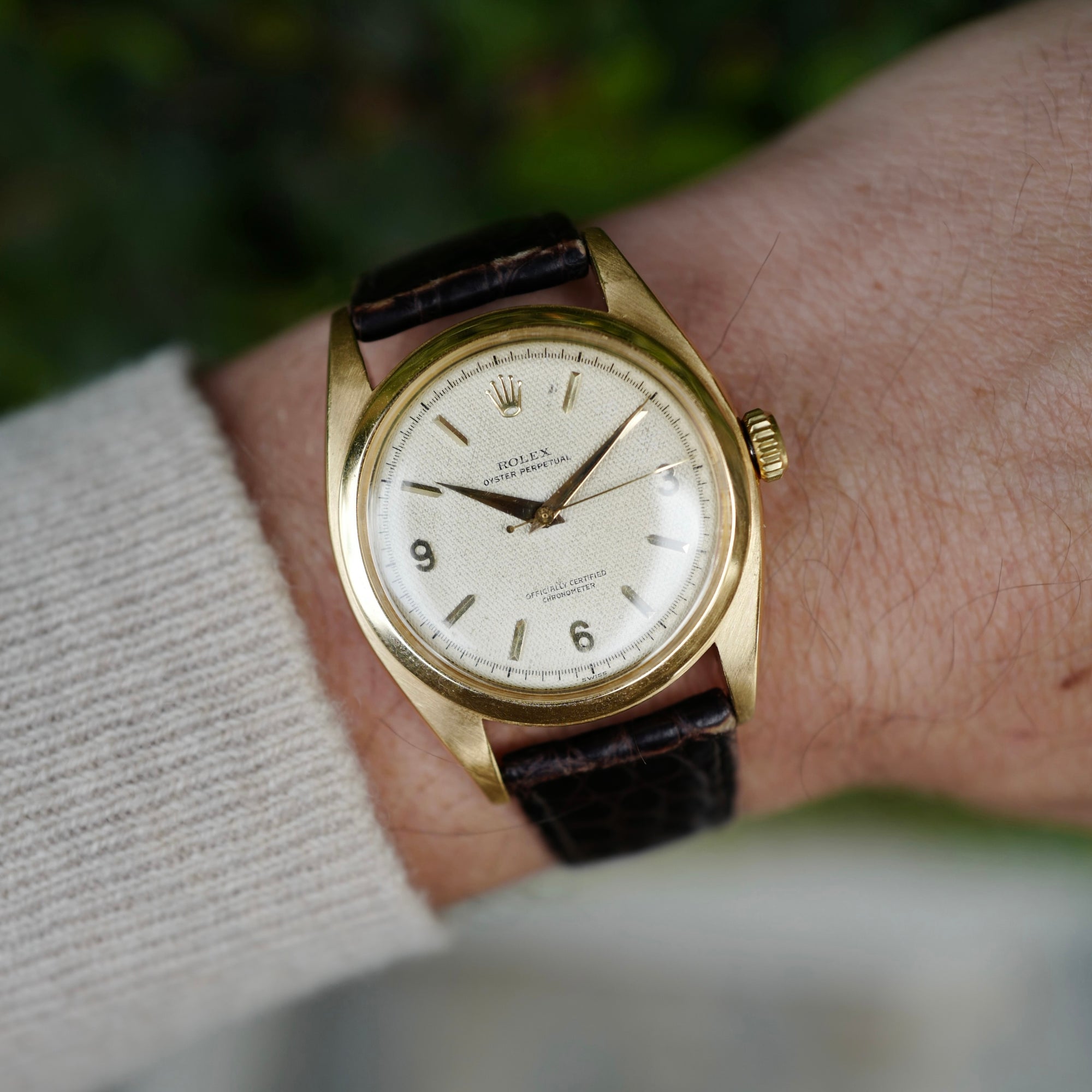 Rolex - Rolex Oyster Perpetual Honeycomb Ovetone Watch Ref. 6098 - The Keystone Watches