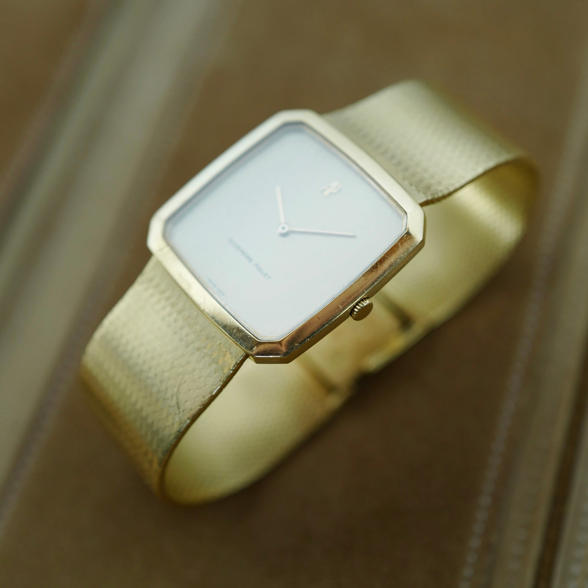 Audemars Piguet Yellow Gold Rectangular Watch