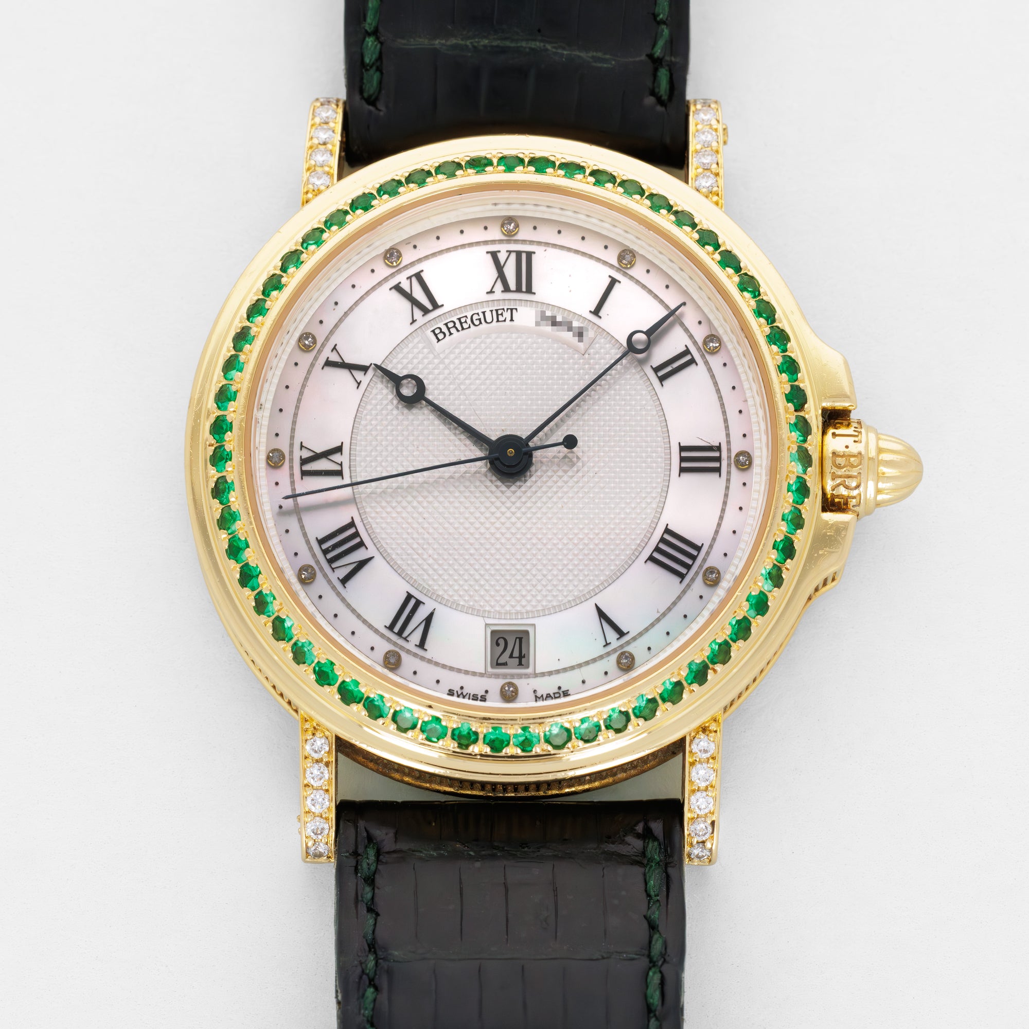Breguet - Breguet Yellow Gold Emerald & Diamond Watch (New Arrival) - The Keystone Watches