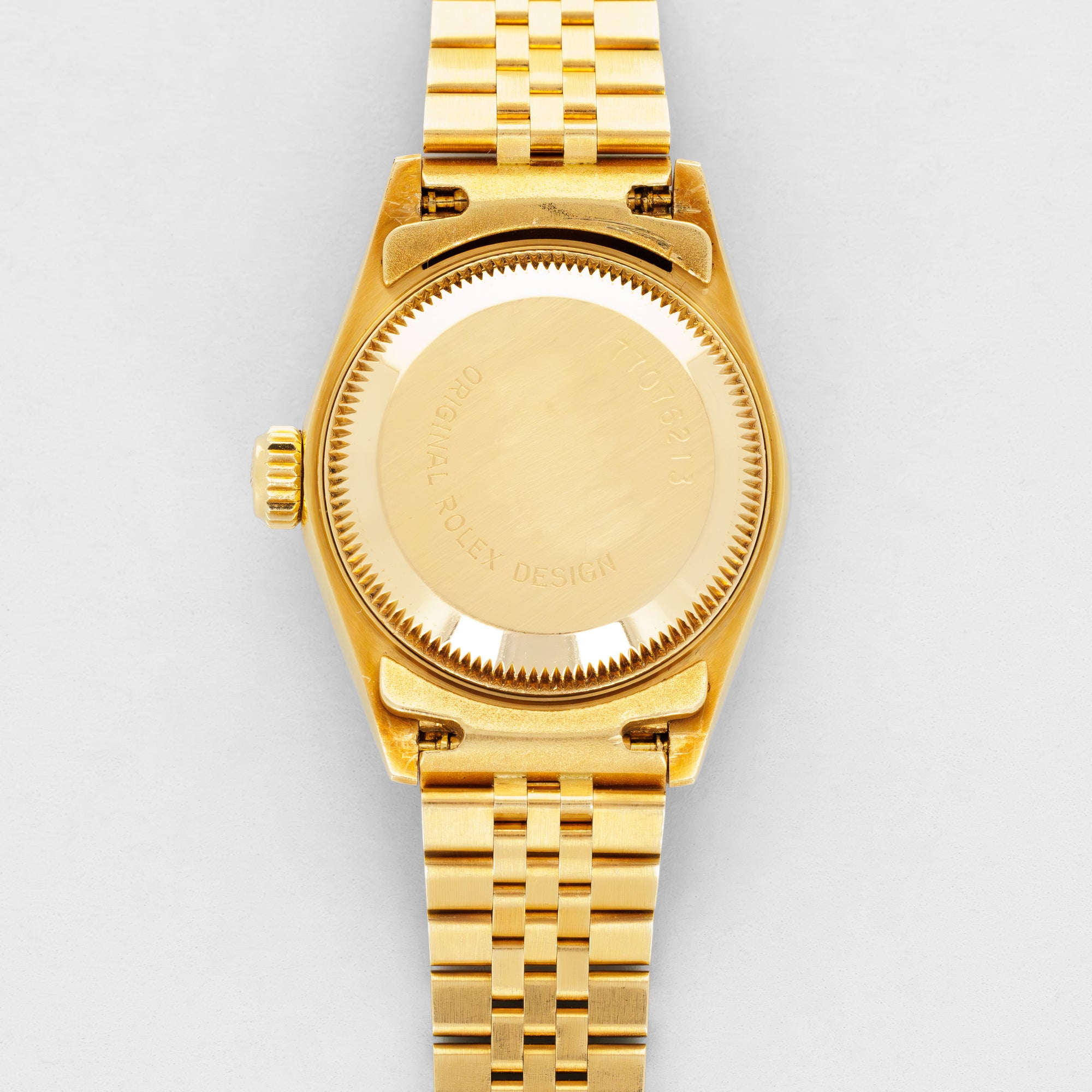Rolex Yellow Gold Datejust Ref. 69188 with Lapis Dial and Pyramid  Diamond Markers