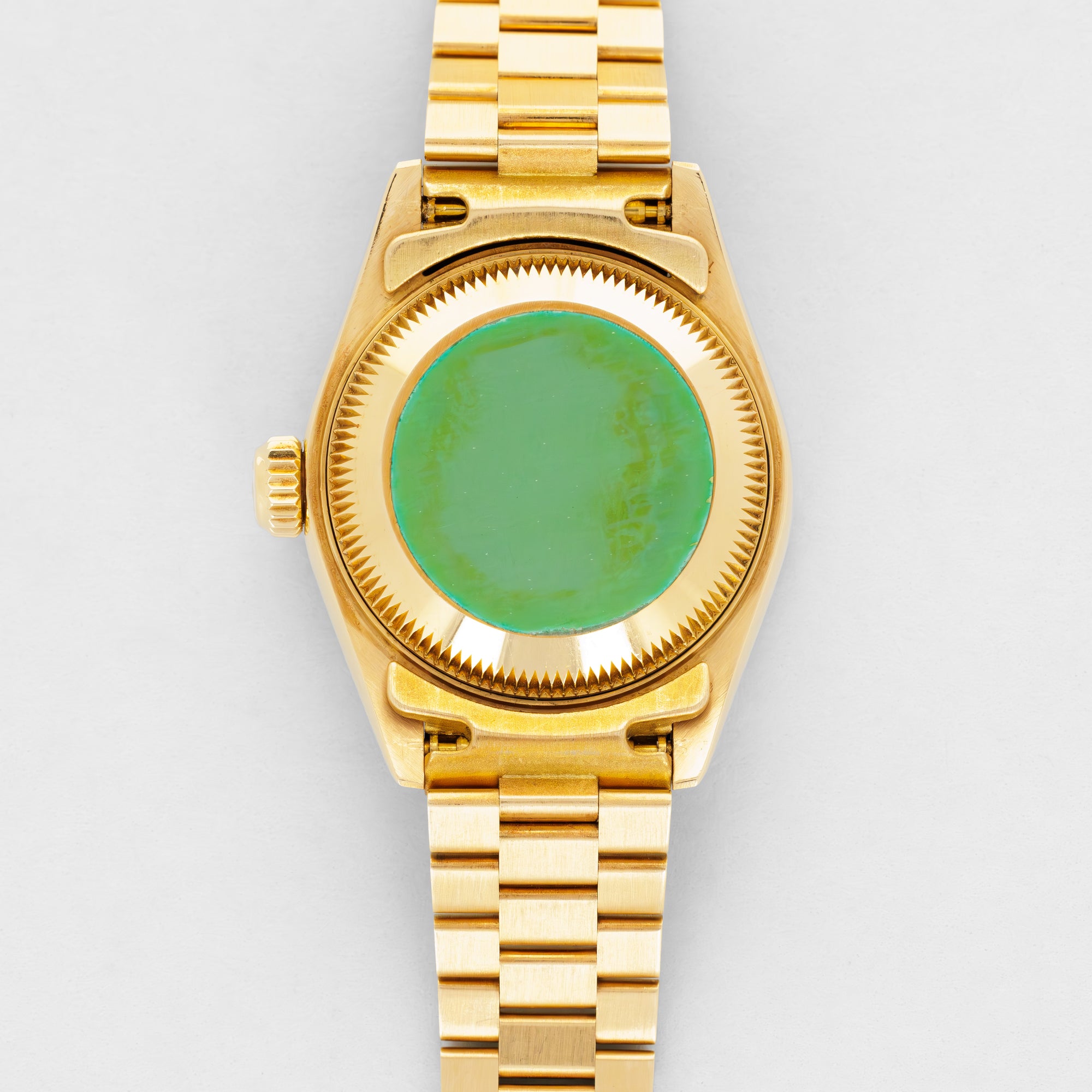 Rolex Yellow Gold Datejust Ref. 69138 with Diamond Bezel and Full Pave Dial with Sapphires